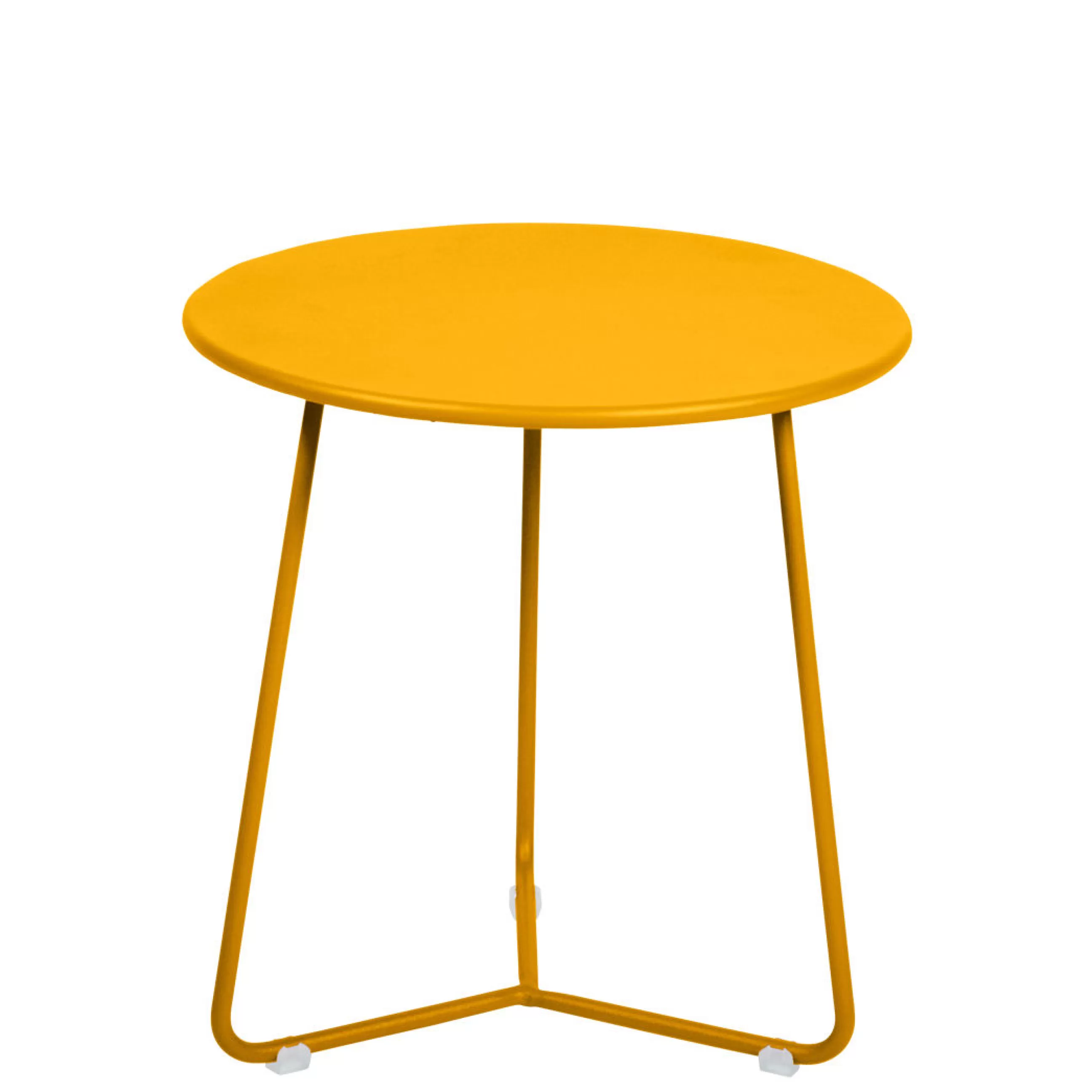 Tables De Chevet>Fermob Table D'Appoint Cocotte Metal Jaune / Tabouret - O 34 X H 36 Cm - Miel Texture