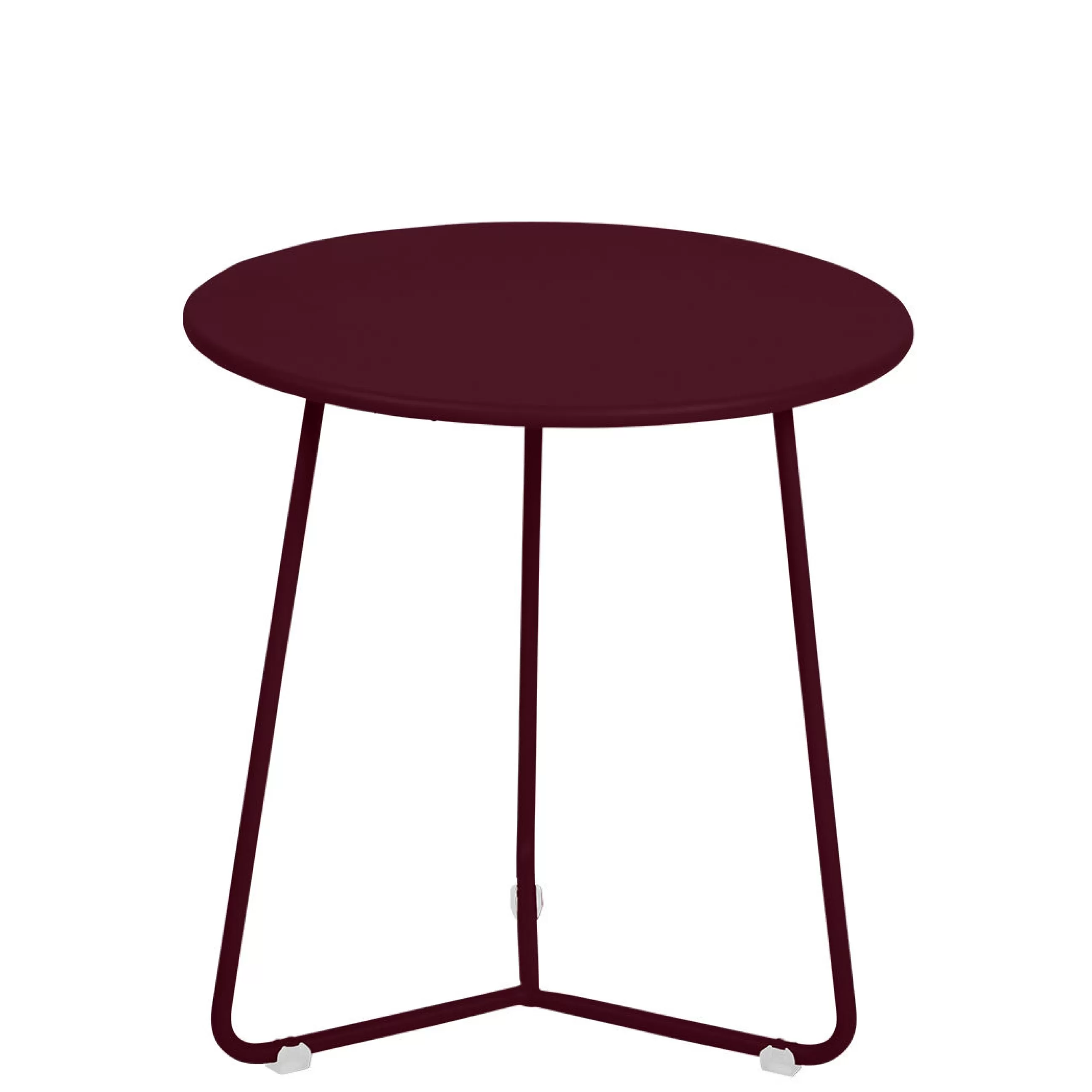 Tables Basses De Jardin>Fermob Table D'Appoint Cocotte Metal Rouge / Tabouret - O 34 X H 36 Cm - Cerise Noire