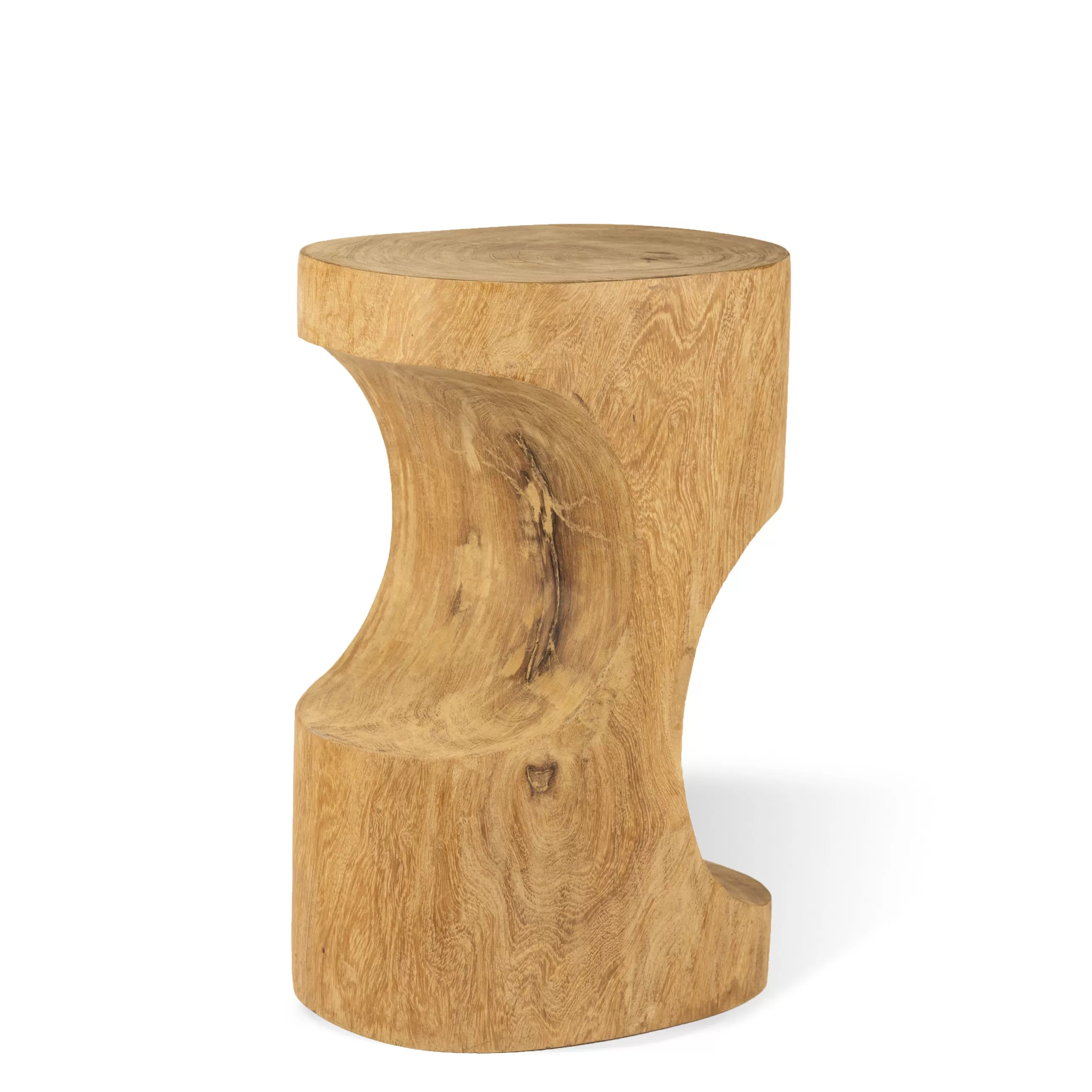 Tables Basses De Jardin>Pols Potten Table D'Appoint Double Arch/ Table D'Appoint - Bois Sculpte Main - Bois Naturel