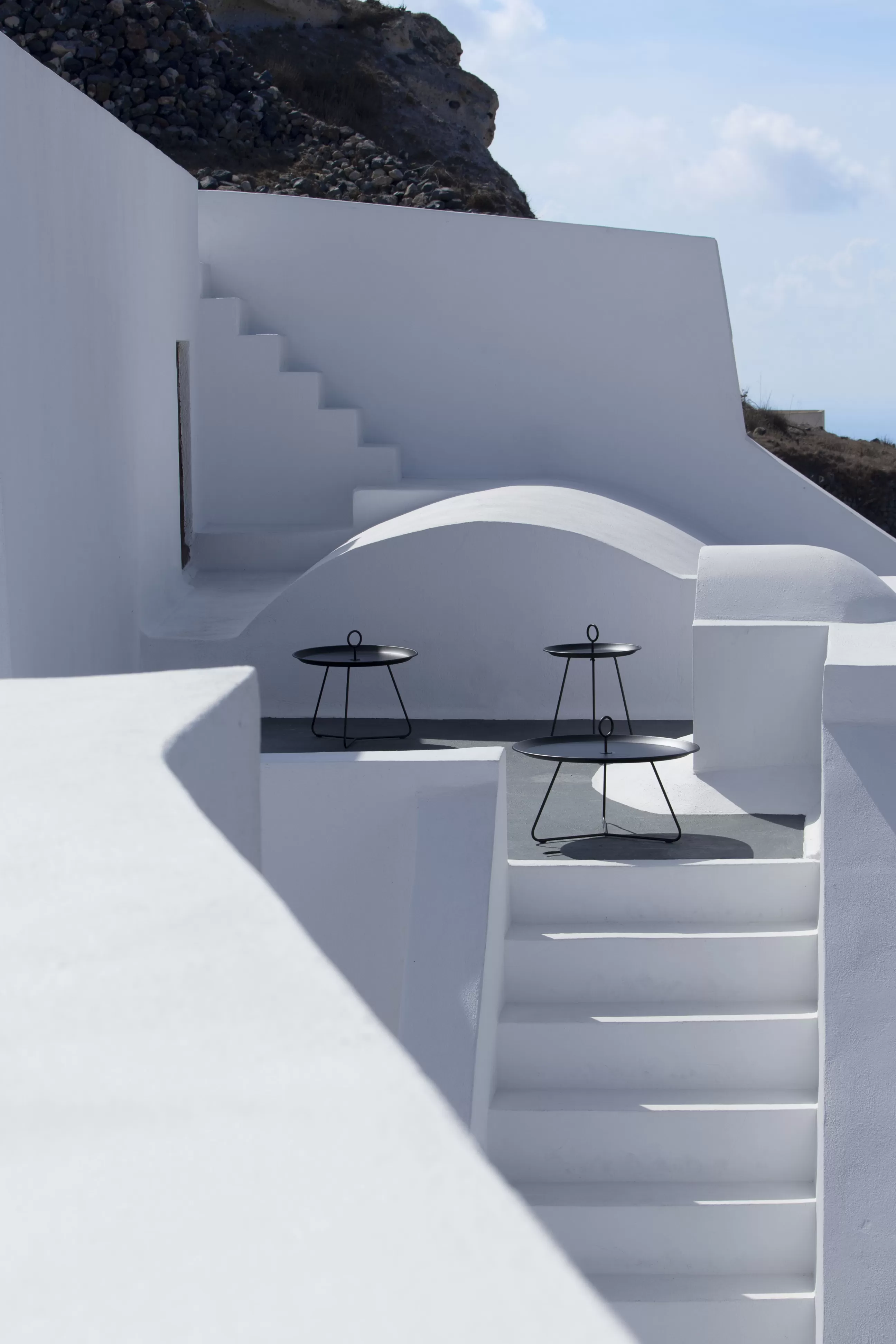 Tables Basses De Jardin>Houe Table D'Appoint Eyelet Small Metal/ O 45 X H 46,5 Cm - Metal - Blanc