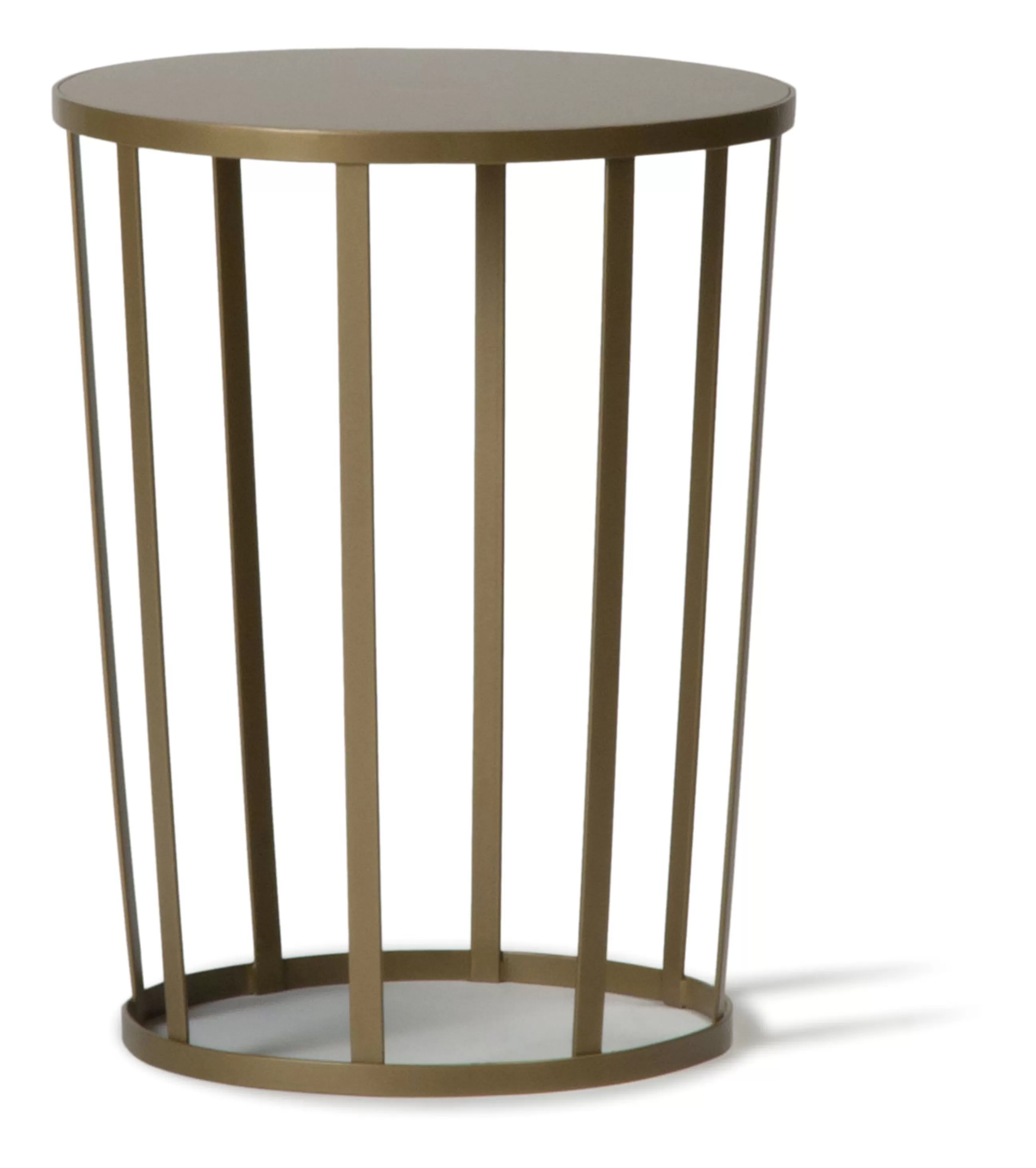 Tabourets D'extérieur>Petite Friture Table D'Appoint Hollo Metal Or / Tabouret -  O 35 X H 44 Cm - Or Mat