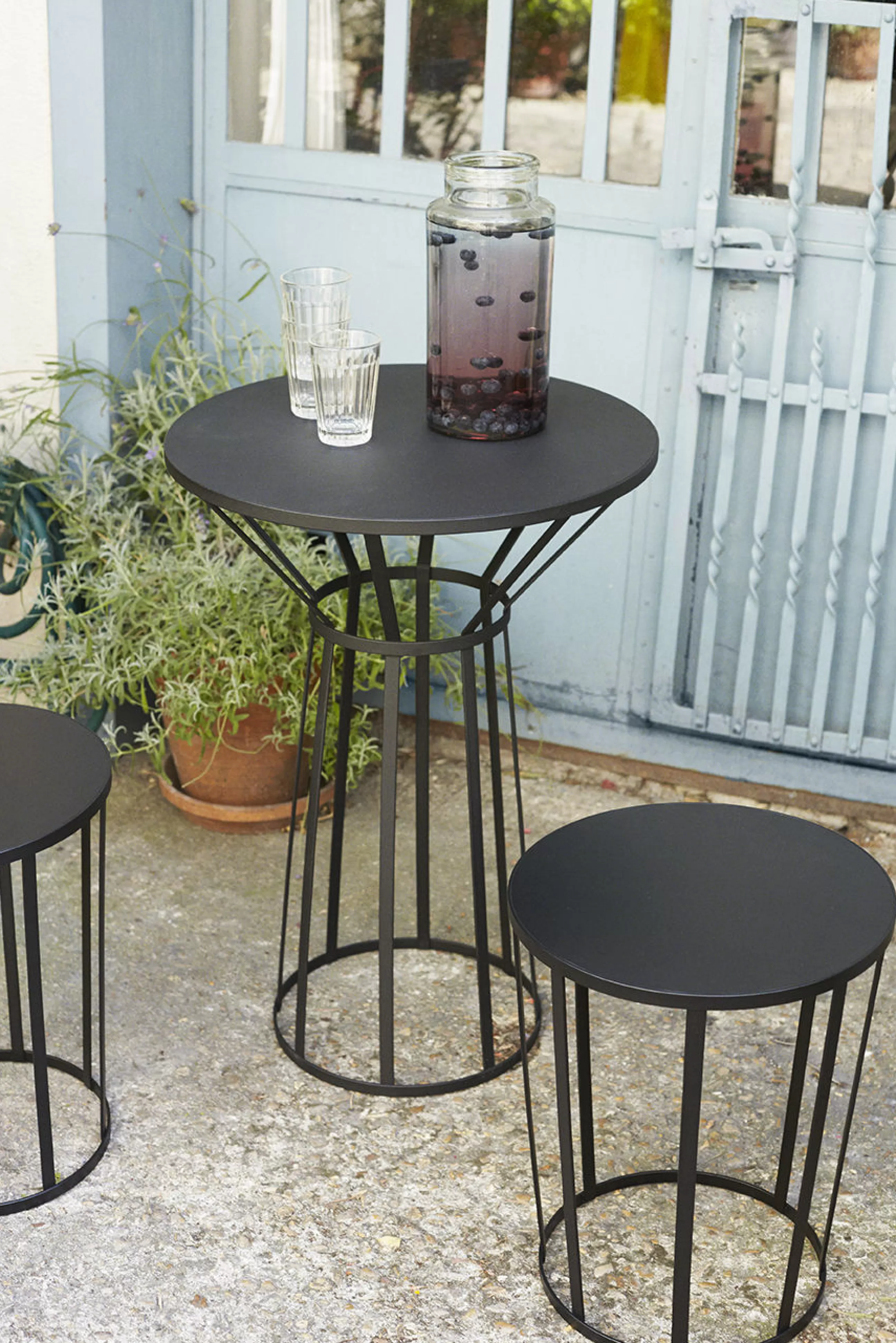 Tabourets D'extérieur>Petite Friture Table D'Appoint Hollo Metal Or / Tabouret -  O 35 X H 44 Cm - Or Mat