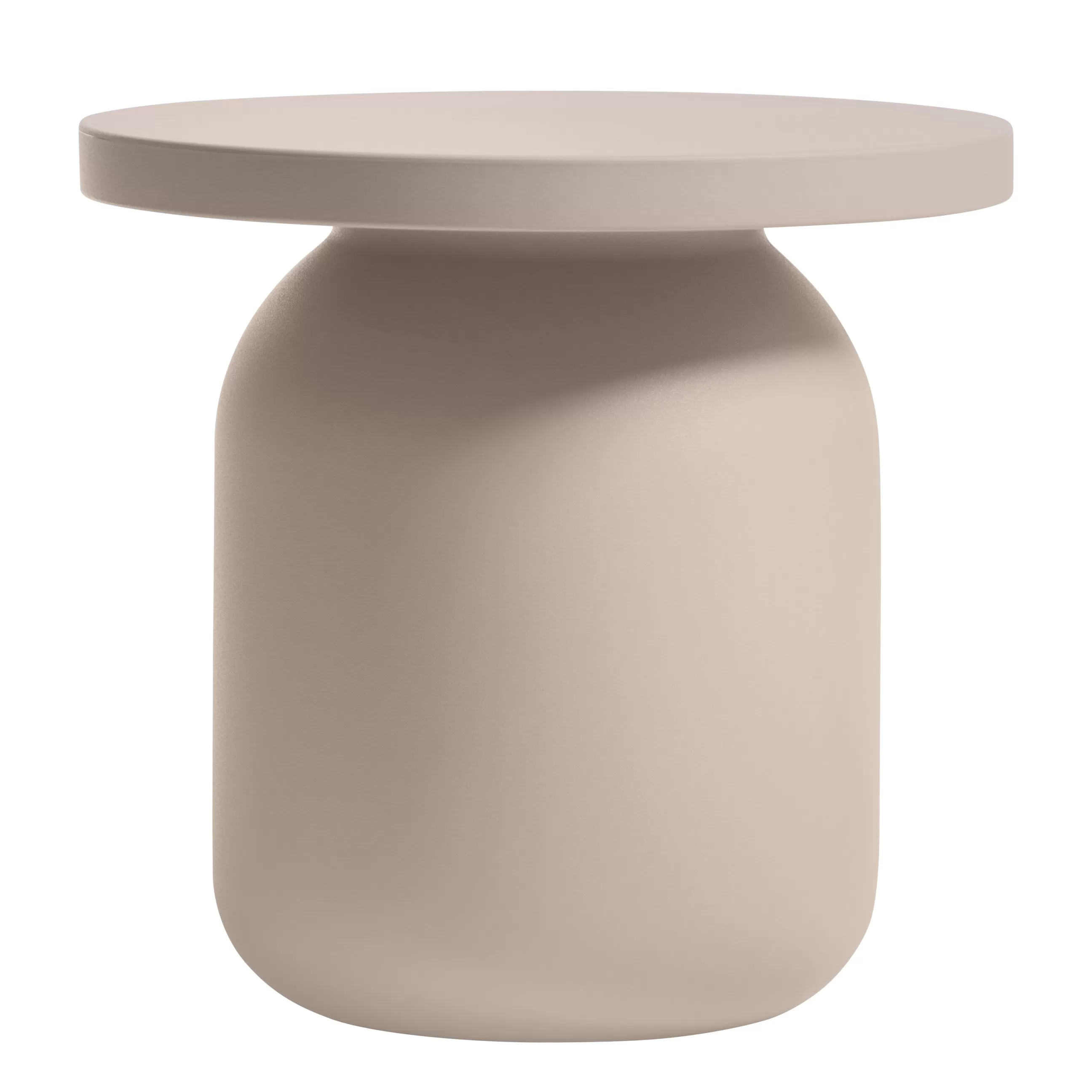 Tabourets D'extérieur>Serralunga Table D'Appoint Juju Plastique Marron Gris Beige / Tabouret O 52 Cm - Taupe