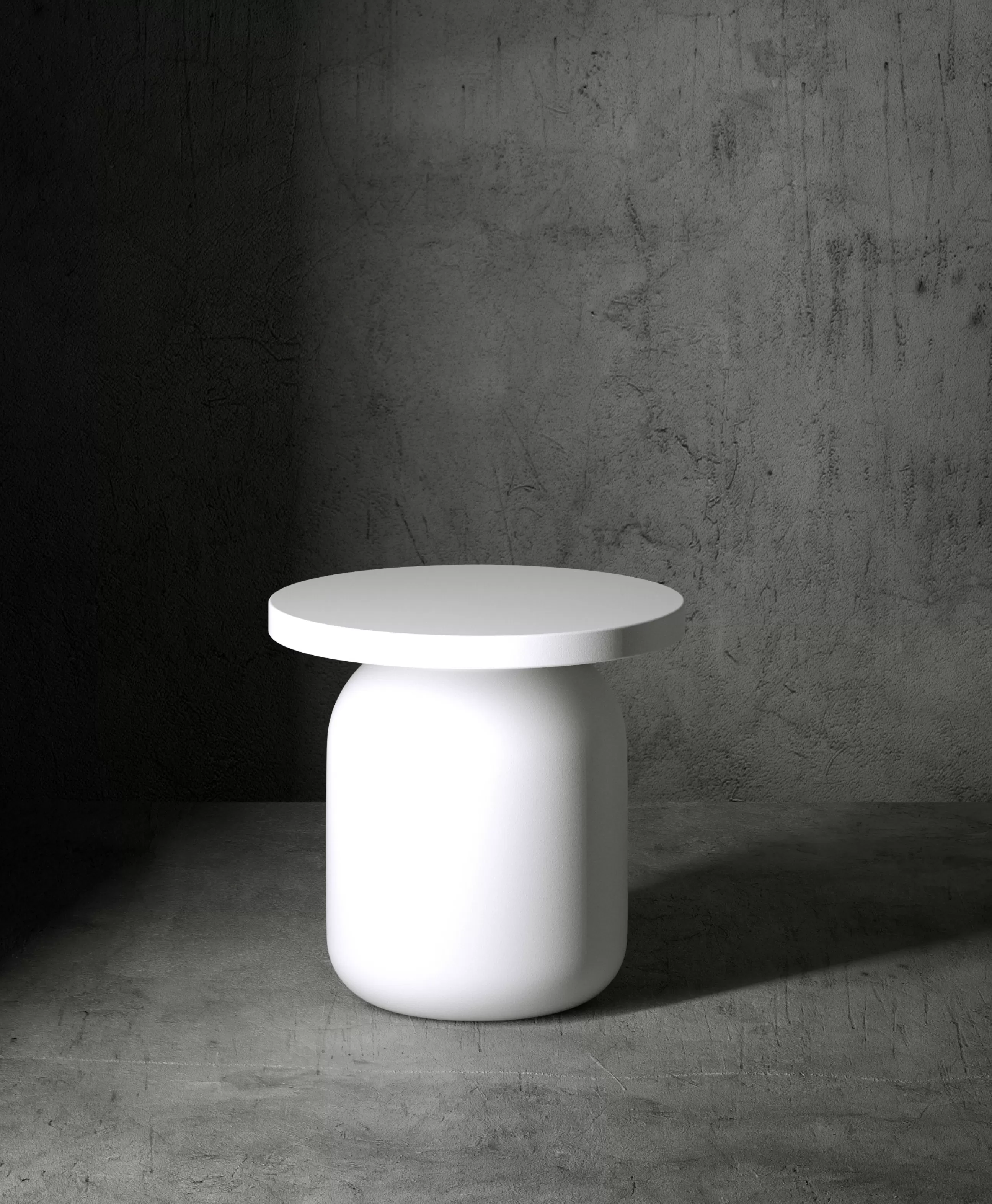 Tabourets D'extérieur>Serralunga Table D'Appoint Juju Plastique Marron Gris Beige / Tabouret O 52 Cm - Taupe