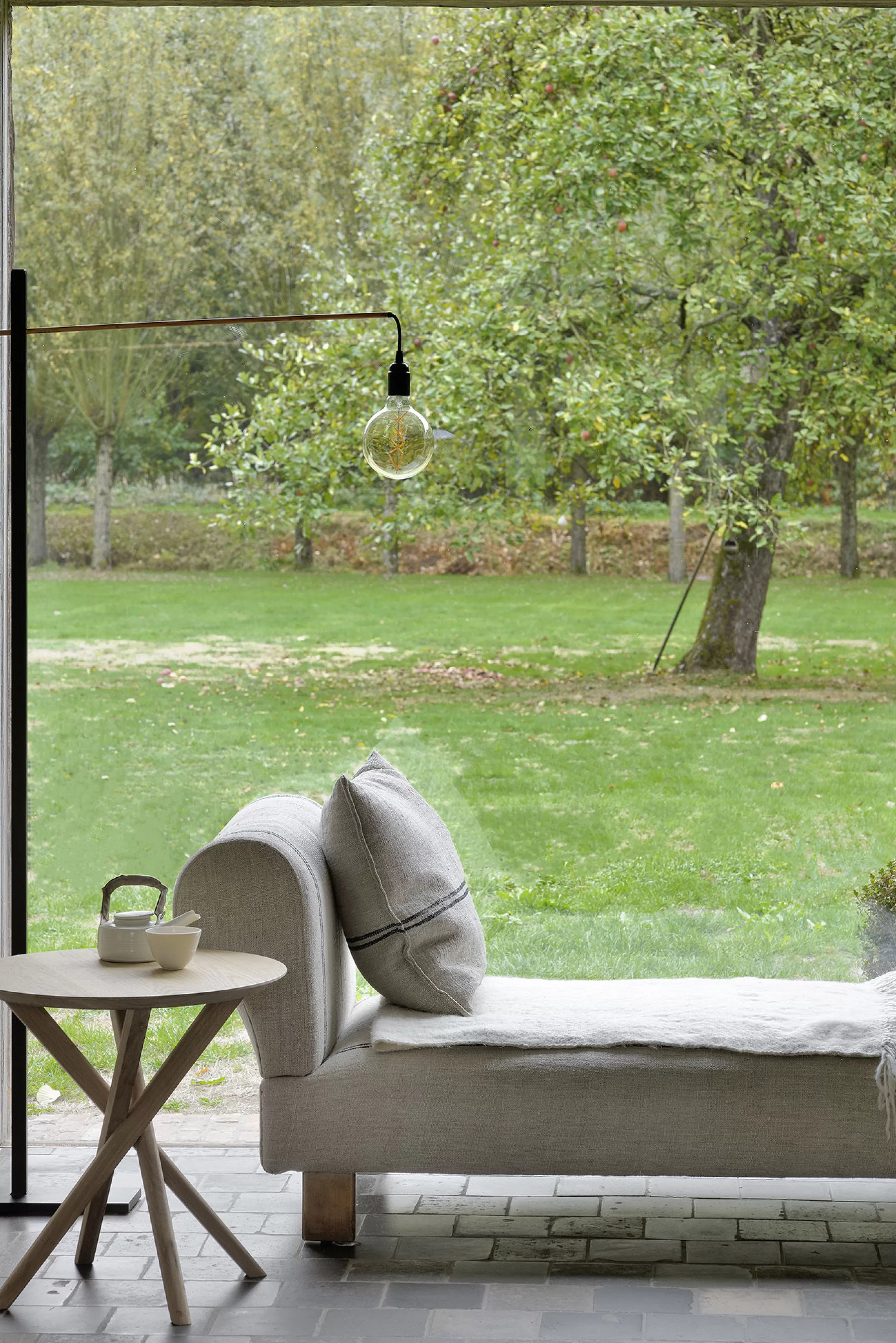 Tables De Chevet>Ethnicraft Table D'Appoint Mikado Bois Naturel / Massif - O 50 Cm - Chene Naturel