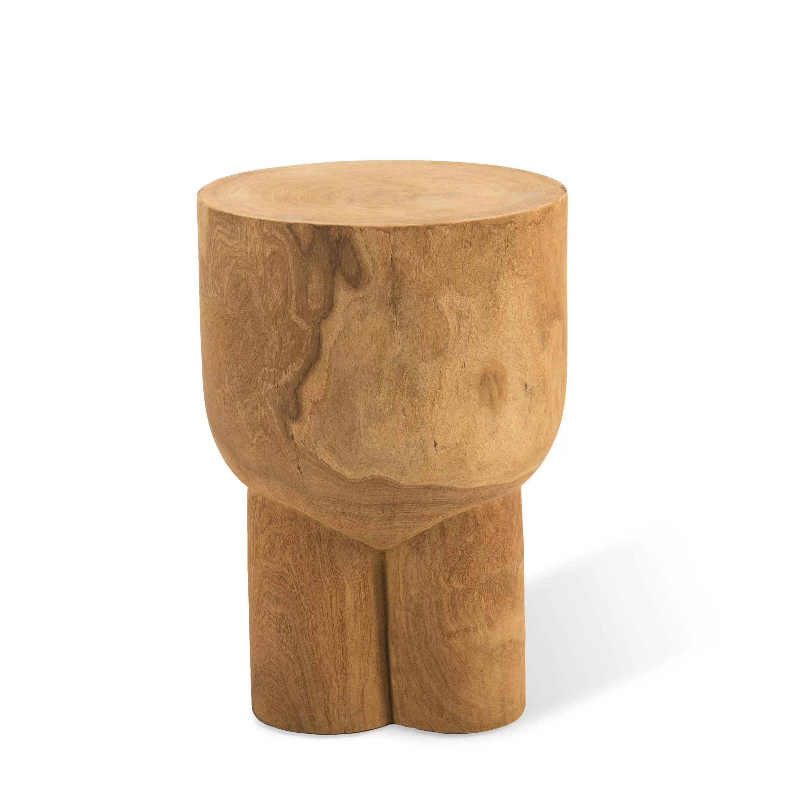 Tabourets D'extérieur>Pols Potten Table D'Appoint Pile/ Table D'Appoint - Bois Sculpte Main - Bois Naturel