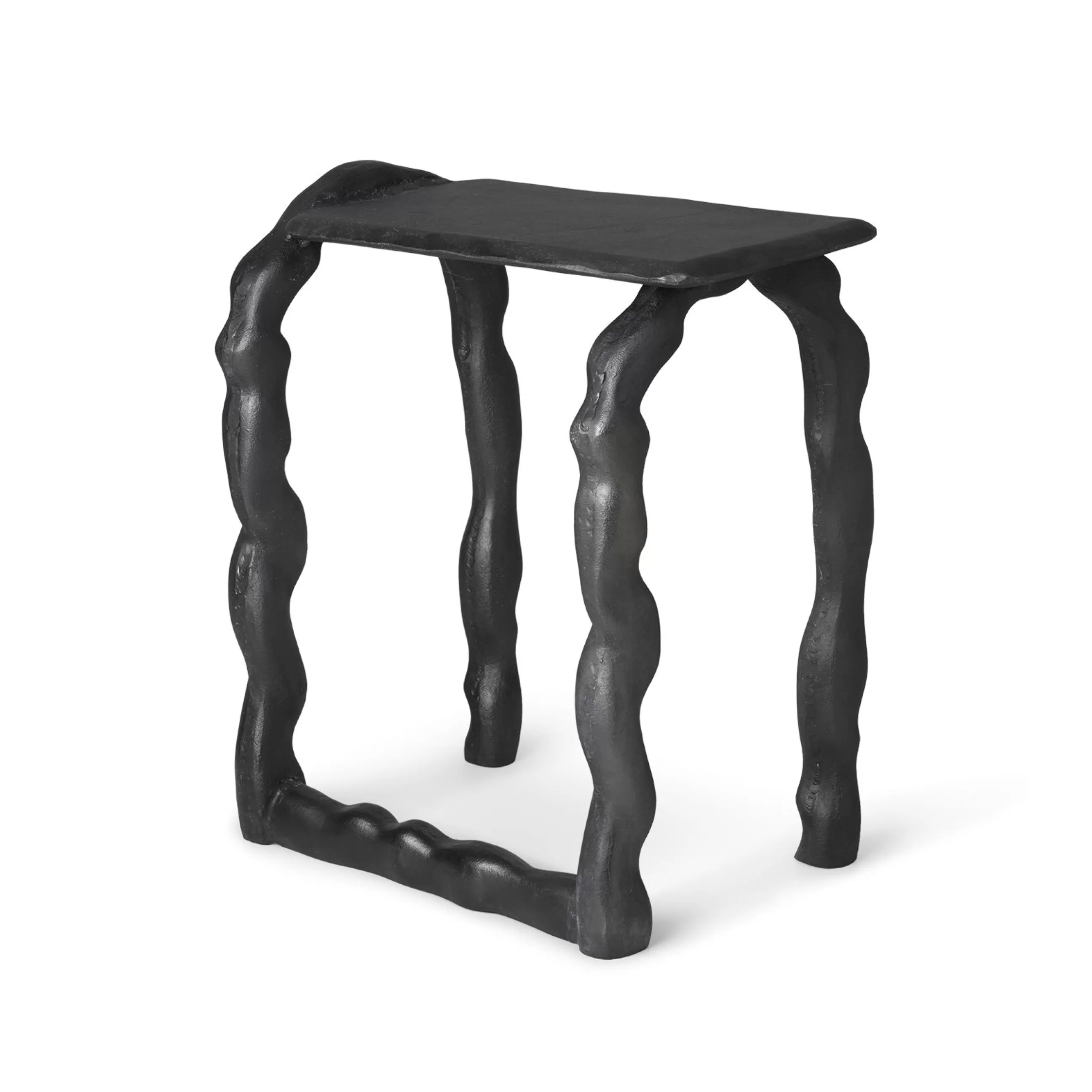 Tabourets D'extérieur>Ferm Living Table D'Appoint Rotben Metal/ Tabouret - Fonte D'Aluminium Recyclee - Noir