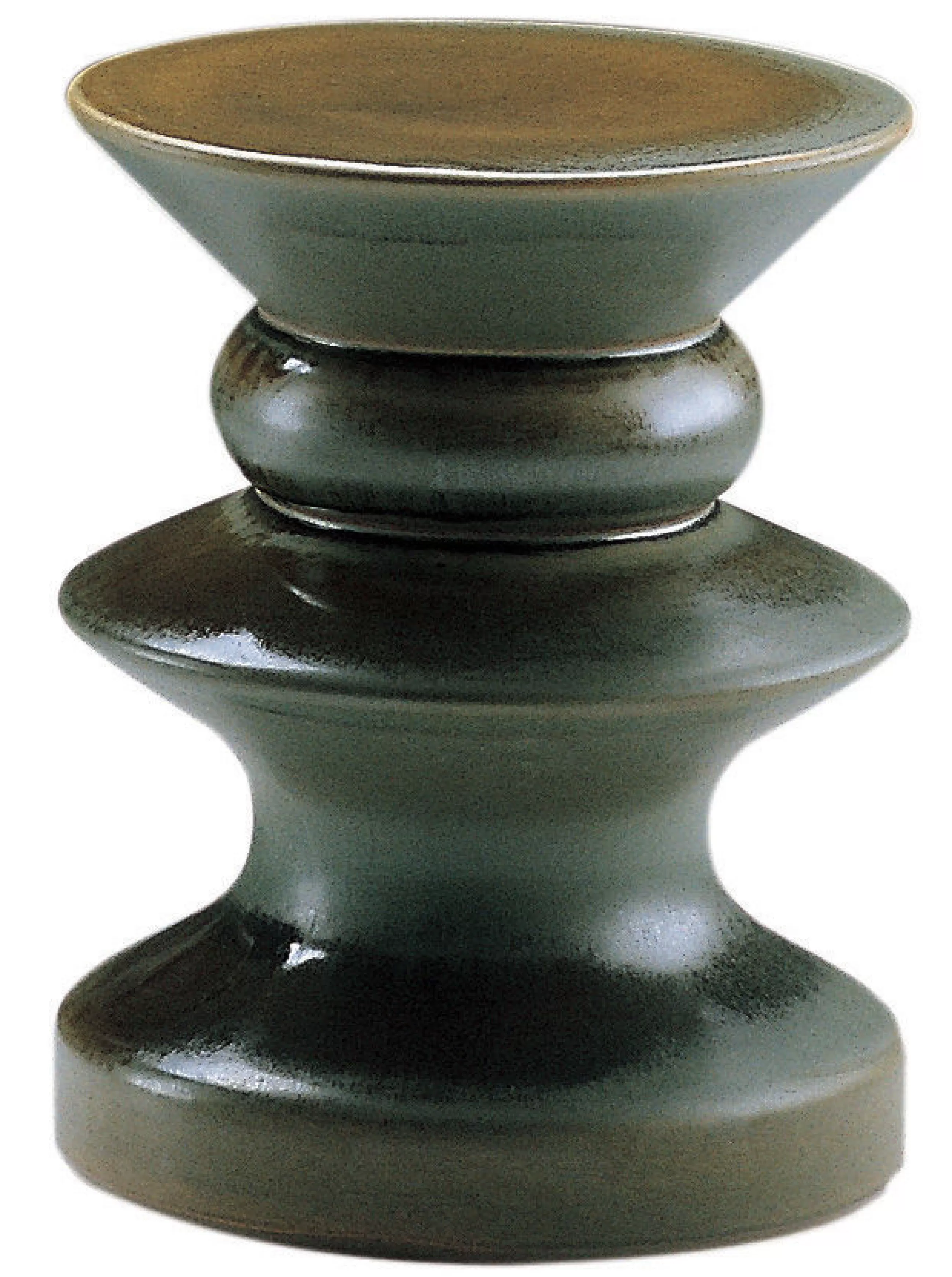 Tables De Chevet>Zanotta Table D'Appoint Teti Ceramique Vert / H 44 Cm - Vert Bronze