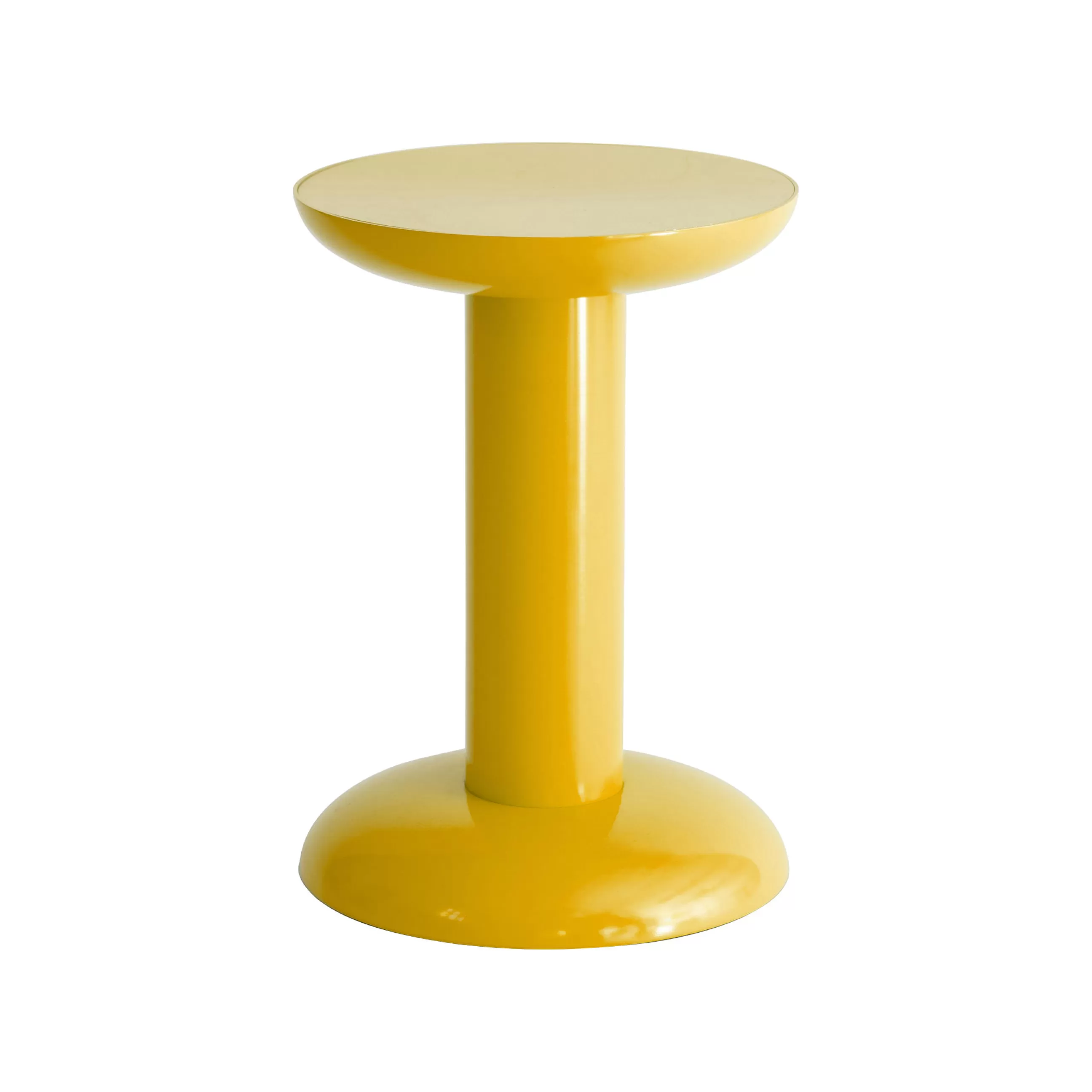 Tabourets D'extérieur>raawii Table D'Appoint Thing Metal/ Tabouret - By George Sowden / Alu Recycle - Jaune