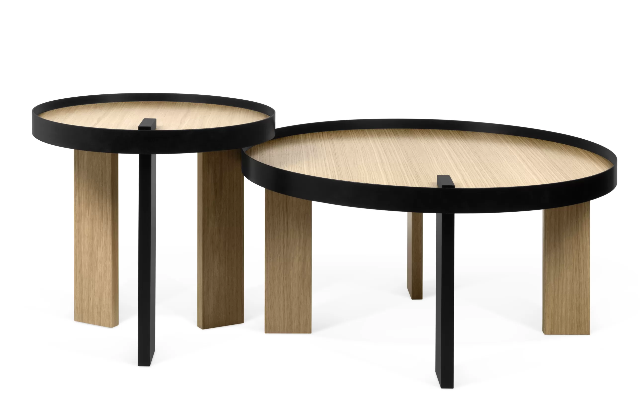 Tables De Chevet>POP UP HOME Table D'Appoint Tokyo Bois Naturel / O 50 X H 50 Cm - Chene Naturel - Noir