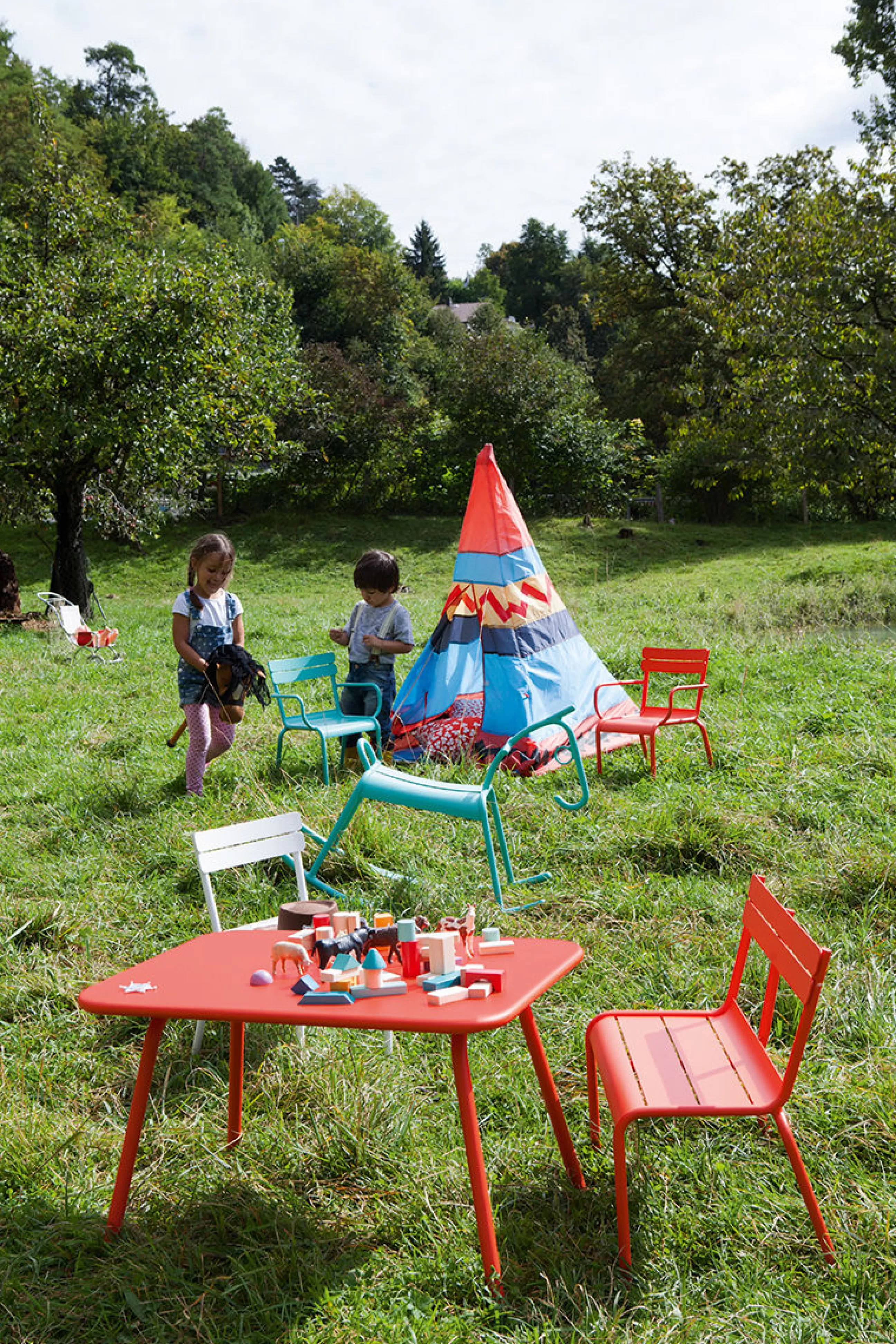 Mobilier Kids>Fermob Table Enfant Luxembourg Kid Metal Vert / 75 X 55 Cm - Cactus