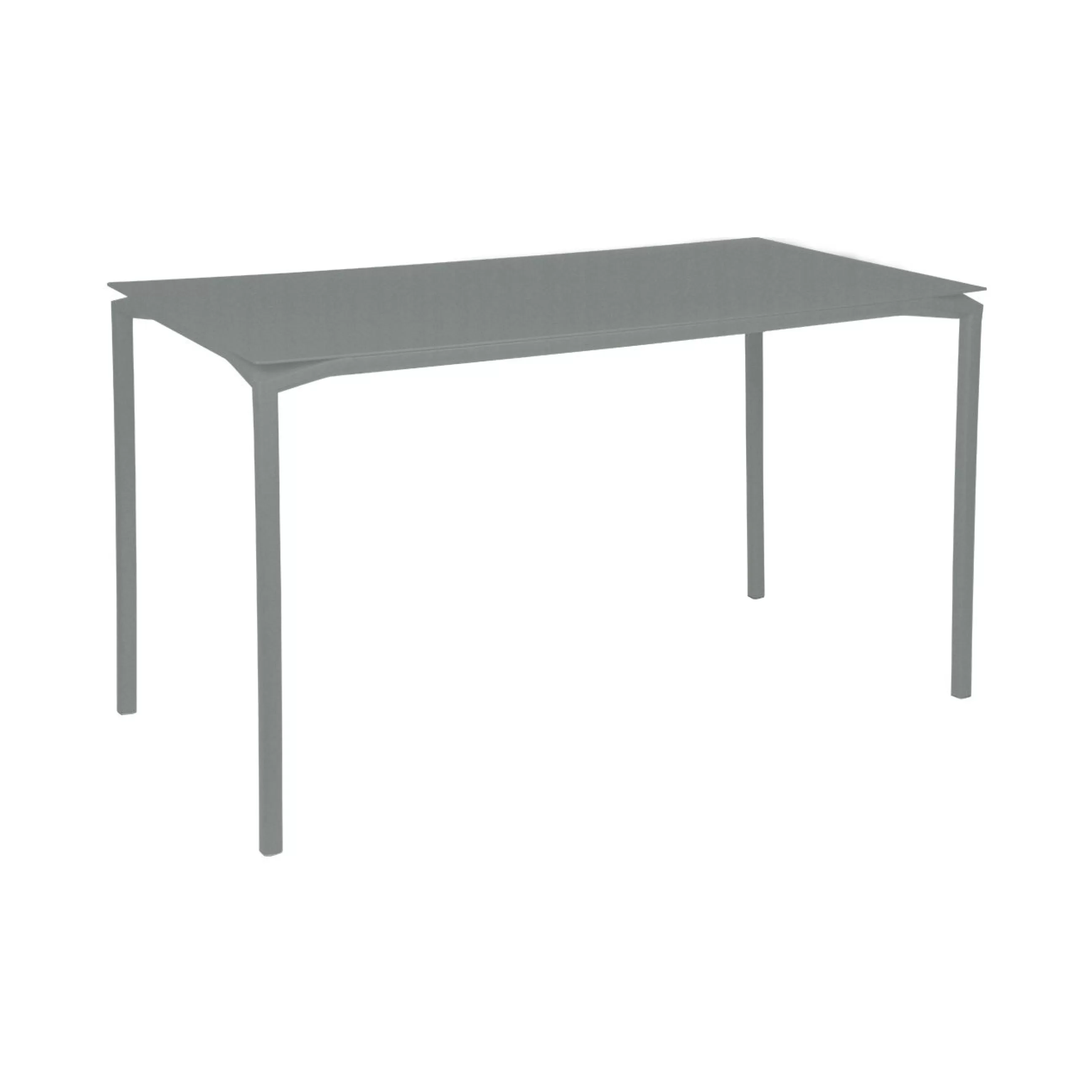 Tables Hautes Et Bars D'extérieur>Fermob Table Haute Calvi Metal Gris / 160 X 80 Cm X H 92 Cm - 6 Personnes - Gris Lapilli