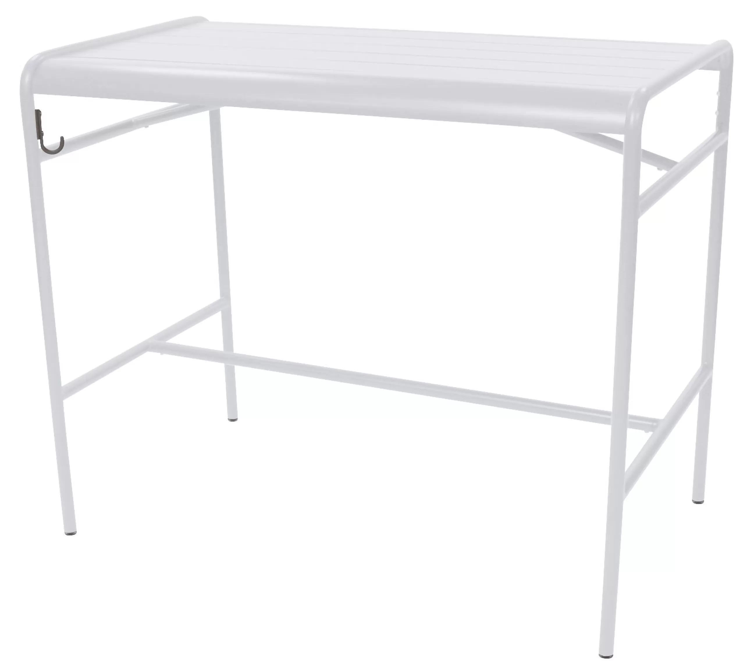 Tables Hautes Et Bars D'extérieur>Fermob Table Haute Luxembourg Metal Blanc / 4 Personnes - 126 X 73 Cm - Aluminium - Blanc Coton