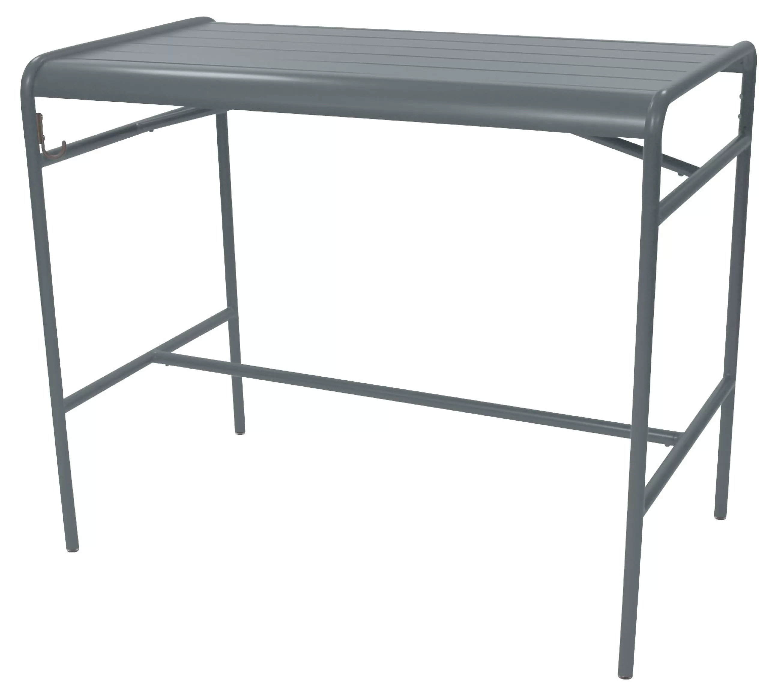 Tables Hautes Et Bars D'extérieur>Fermob Table Haute Luxembourg Metal Gris / 4 Personnes - 126 X 73 Cm - Aluminium - Gris Orage