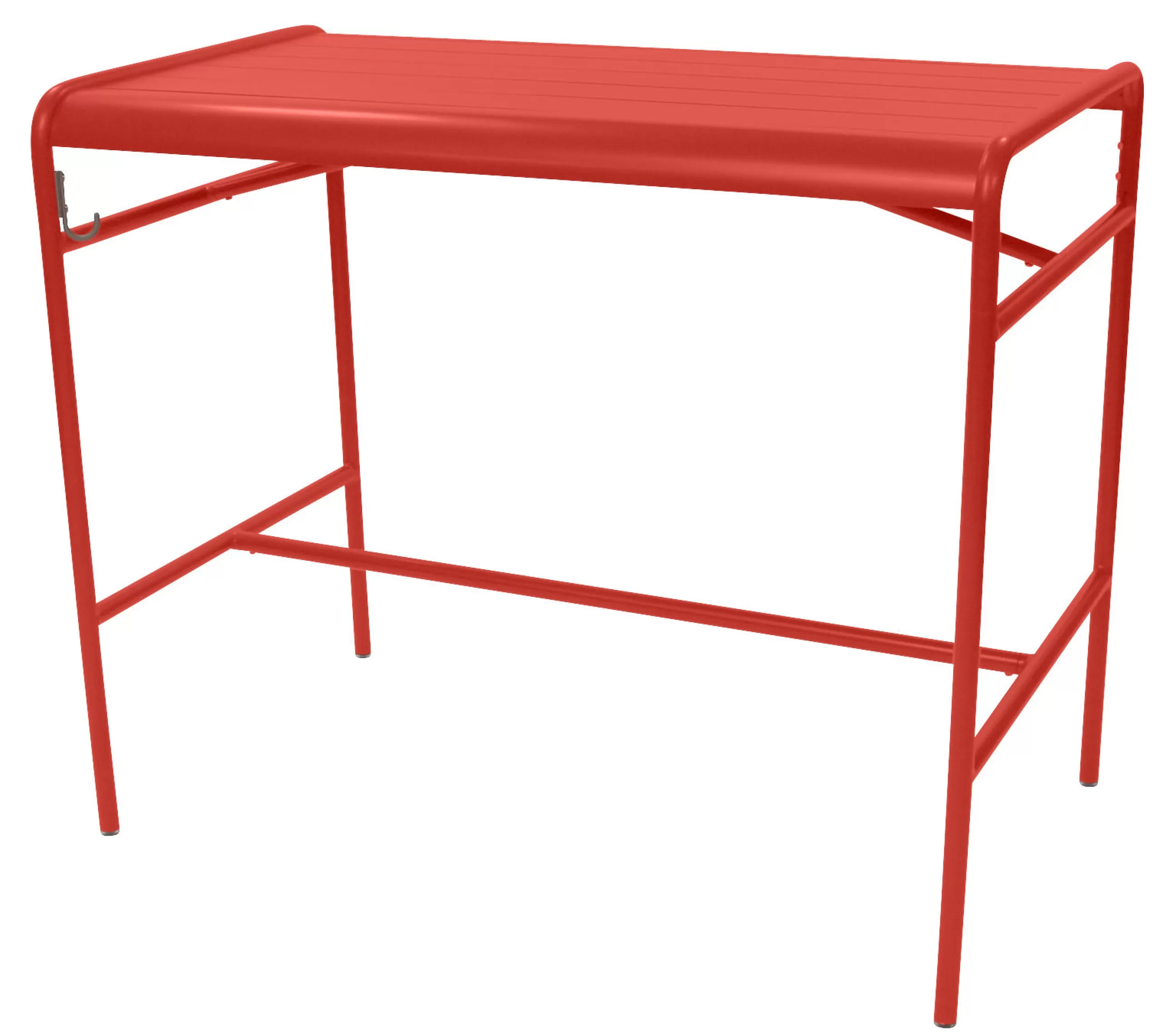 Tables Hautes Et Bars D'extérieur>Fermob Table Haute Luxembourg Metal Rouge Orange / 4 Personnes - 126 X 73 Cm - Aluminium - Capucine