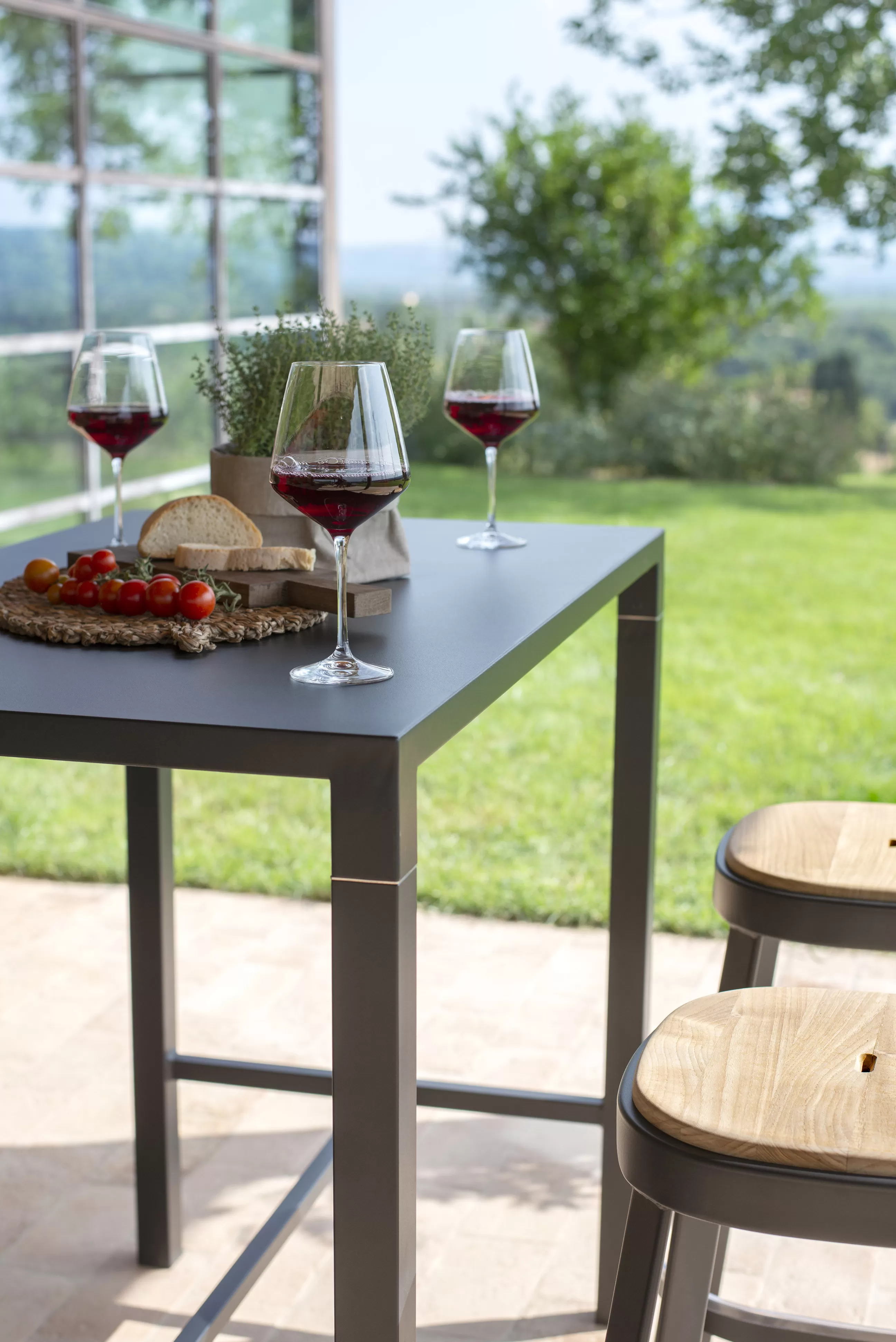 Tables Hautes Et Bars D'extérieur>Emu Table Haute Nova Metal Vert / 120 X 80 Cm X H 105 Cm - Vert Militaire