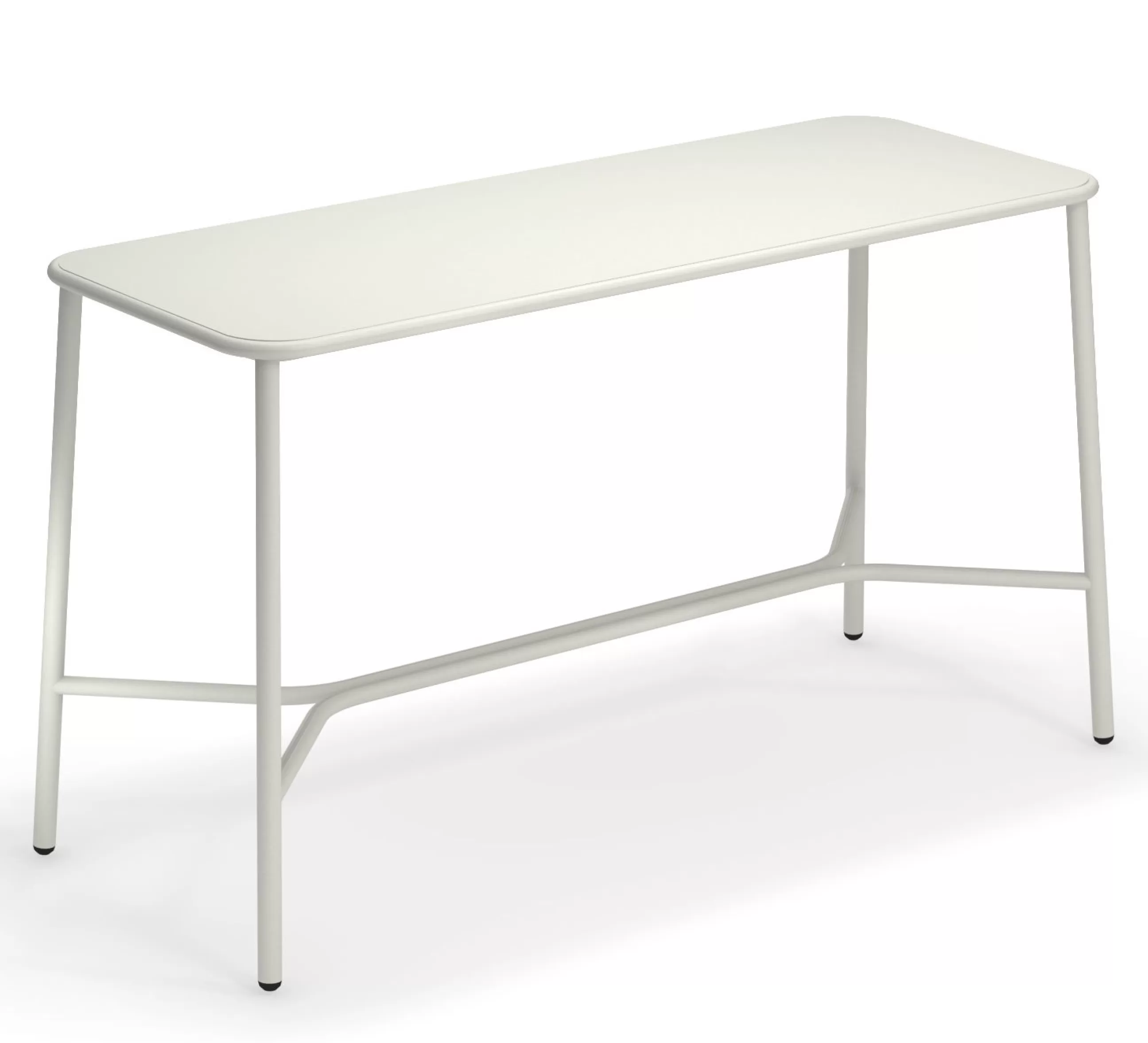 Tables Hautes Et Bars D'extérieur>Emu Table Haute Yard Metal/ 180 X 70 Cm X H 105 Cm - Blanc