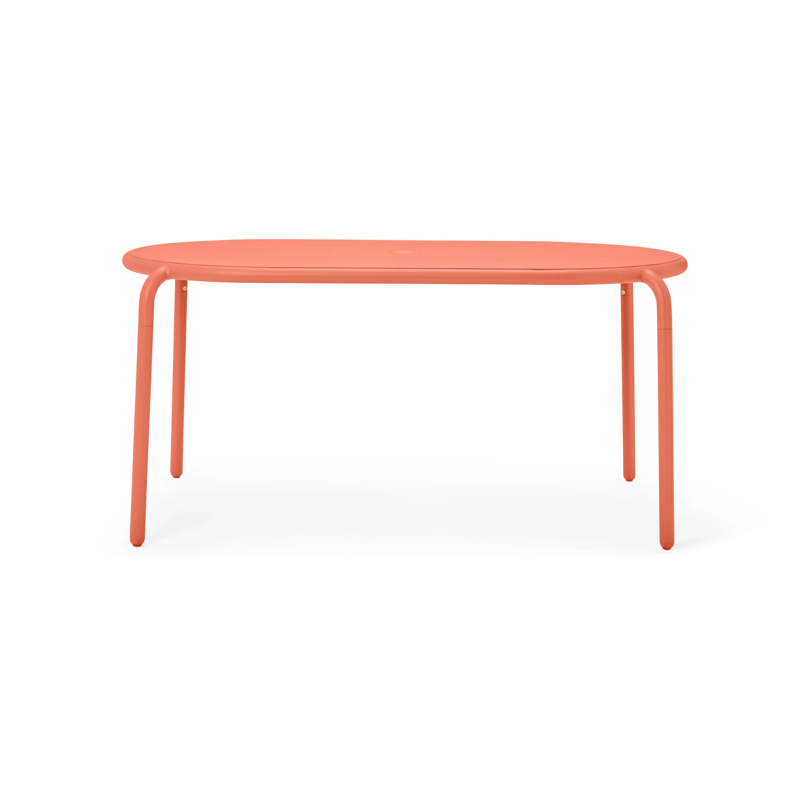 Tables De Jardin>Fatboy Table Ovale Toni Tavolo Metal Orange / 160 X 90 Cm - Trou Pour Parasol + Bougeoir Amovible - Mandarine