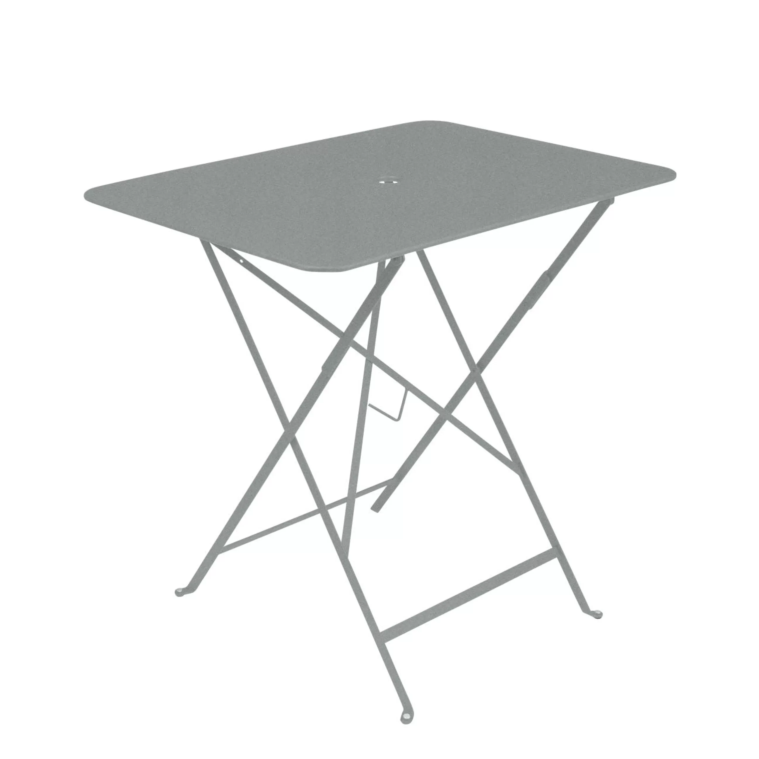 Tables De Jardin>Fermob Table Pliante Bistro Metal Gris / 77 X 57 Cm - 4 Personnes / Trou Parasol - Gris Lapilli