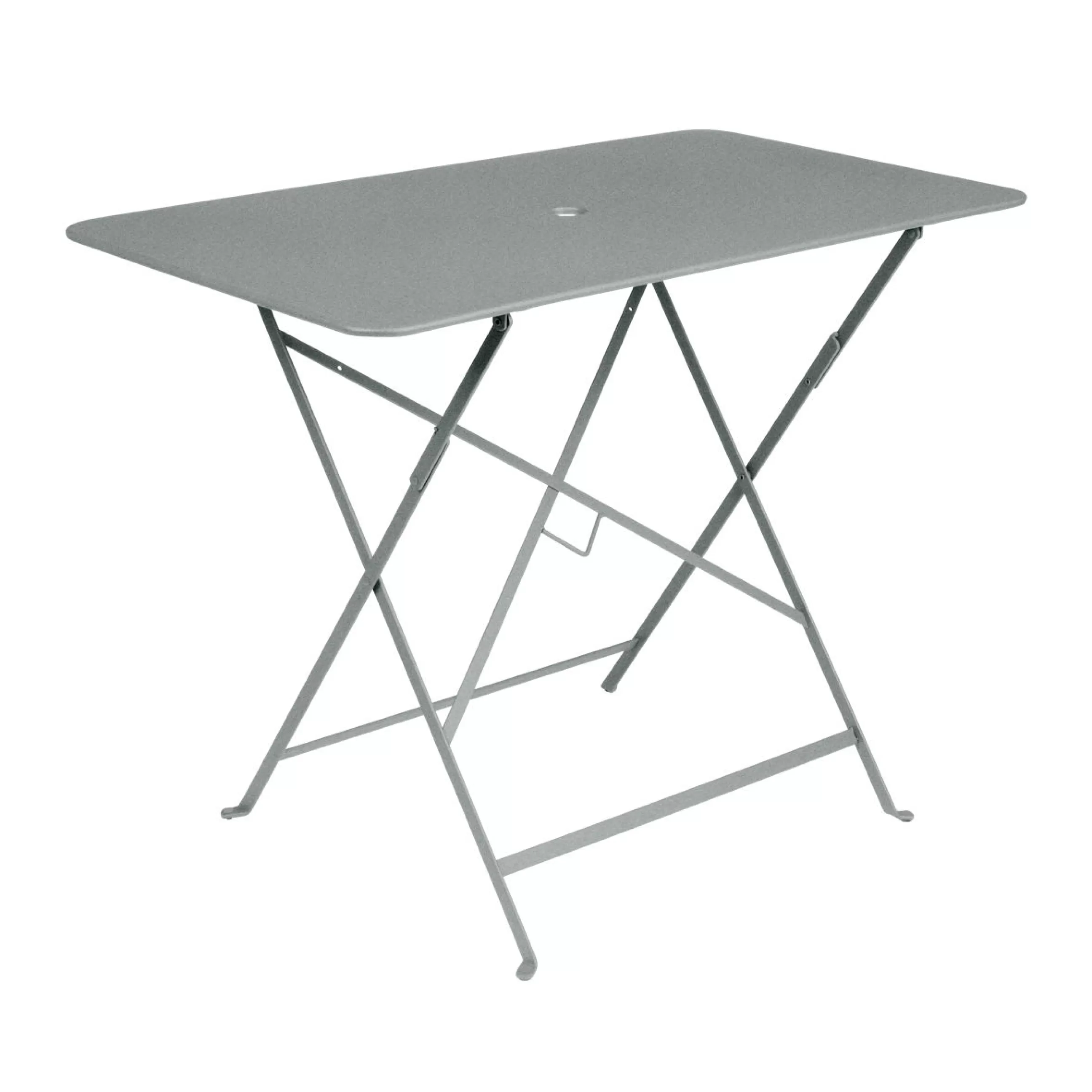 Tables>Fermob Table Pliante Bistro Metal Gris / 97 X 57 Cm - 4 Personnes - Trou Parasol - Gris Lapilli