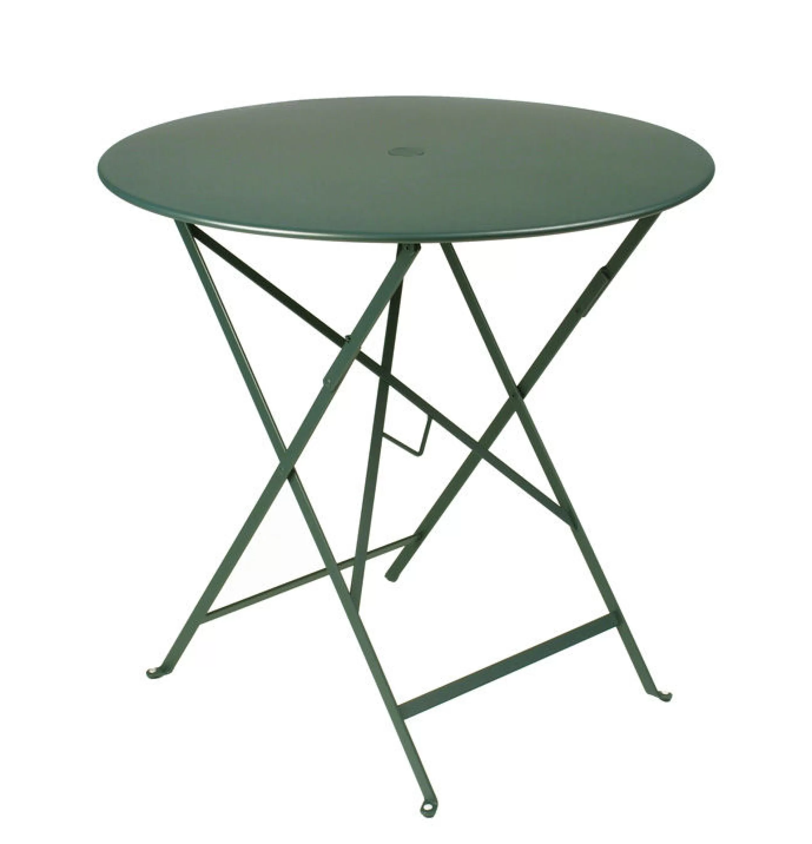Tables>Fermob Table Pliante Bistro Metal Vert / O 77Cm - Trou Pour Parasol - Cedre