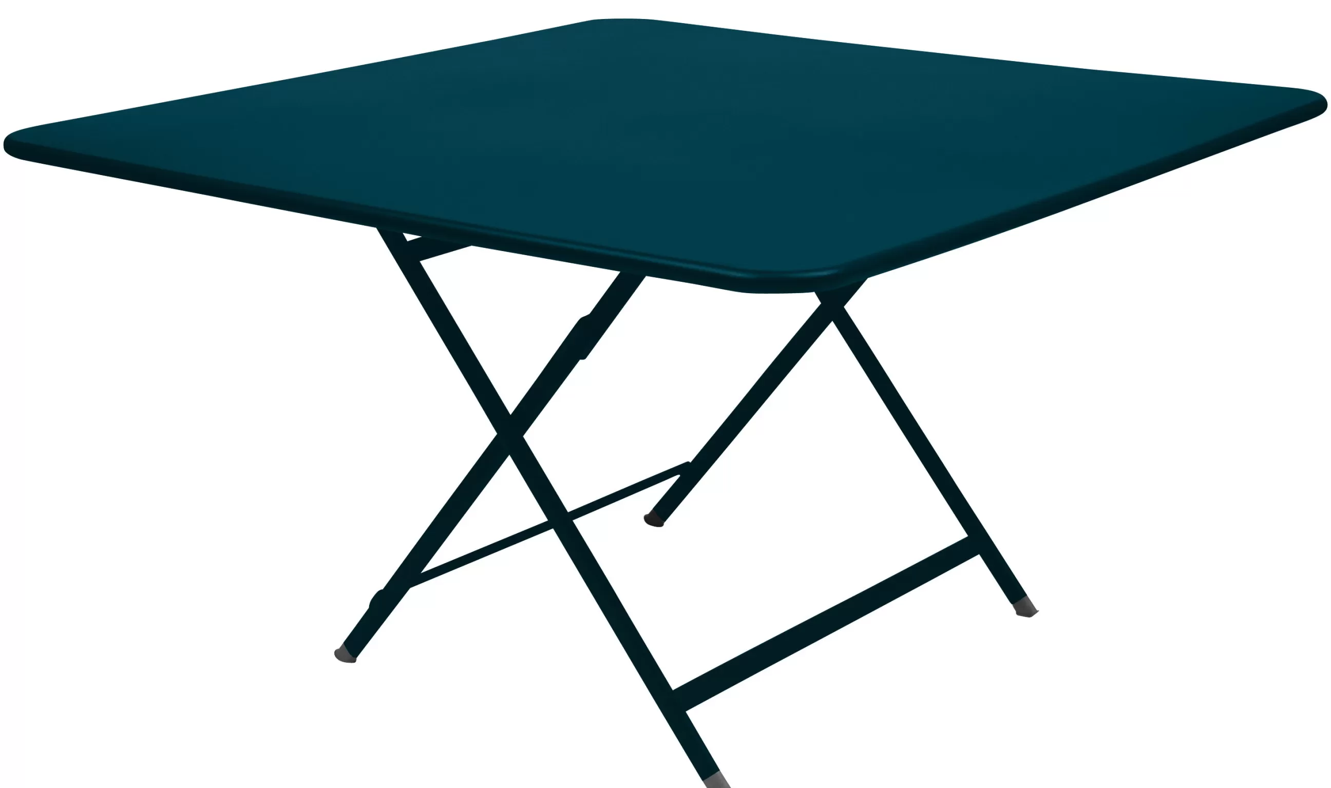 Tables De Jardin>Fermob Table Pliante Caractere Metal Bleu / 128 X 128 Cm - Bleu Acapulco