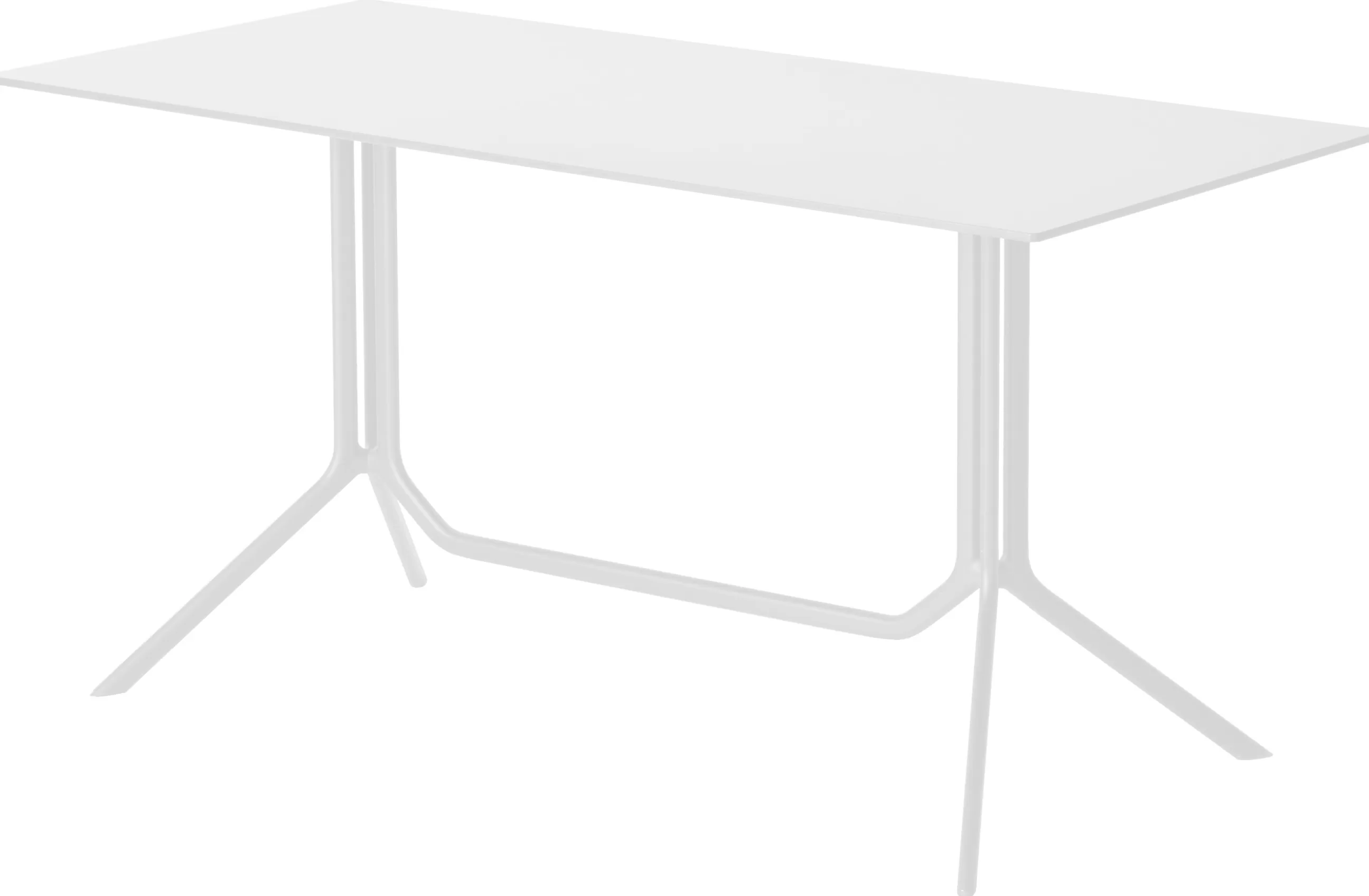 Tables De Jardin>Kristalia Table Pliante Poule Double Metal / 120 X 60 Cm - Blanc