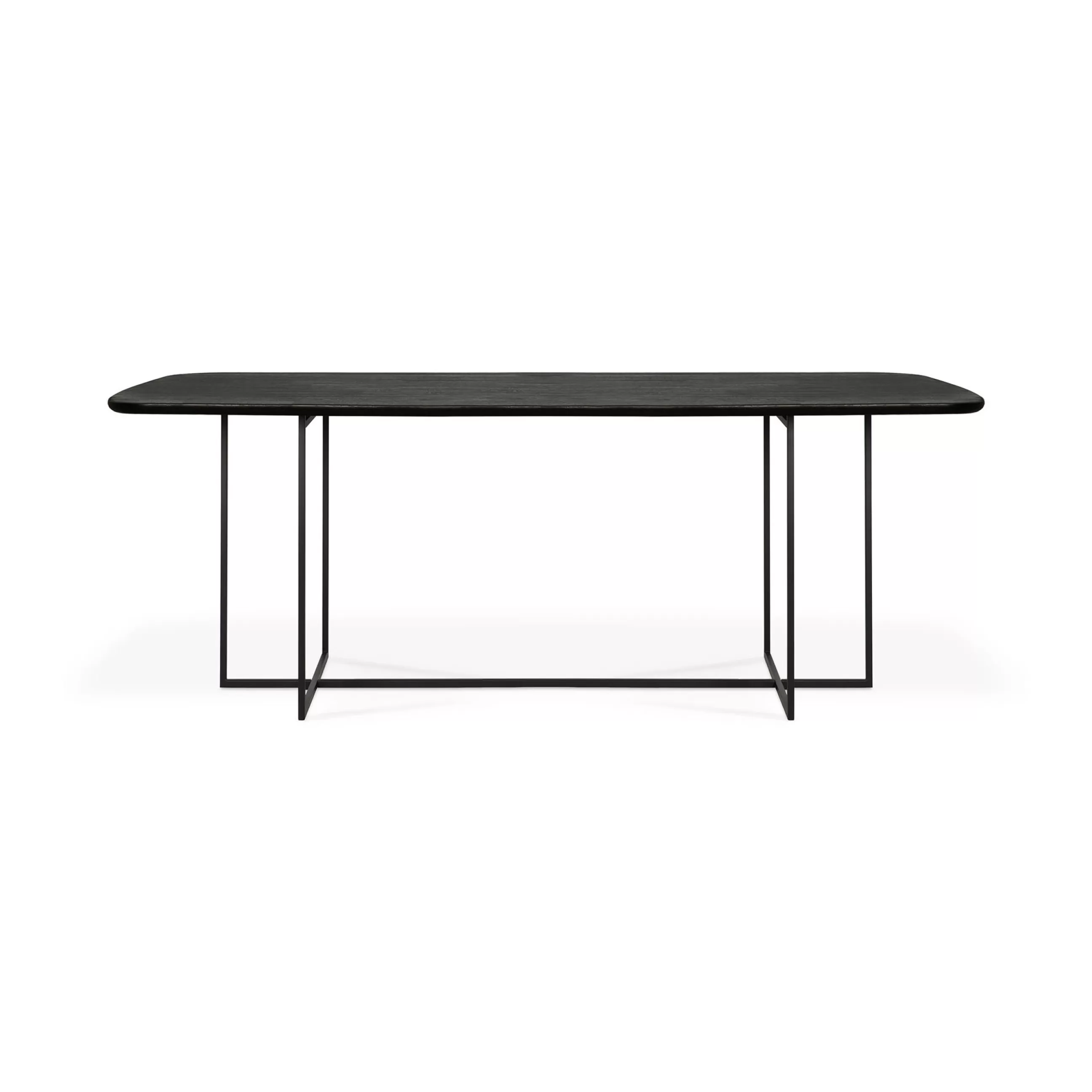 Tables>Ethnicraft Table Rectangulaire Arc Bois / 220 X 100 Cm - 8 Personnes / Chene Teinte - Noir