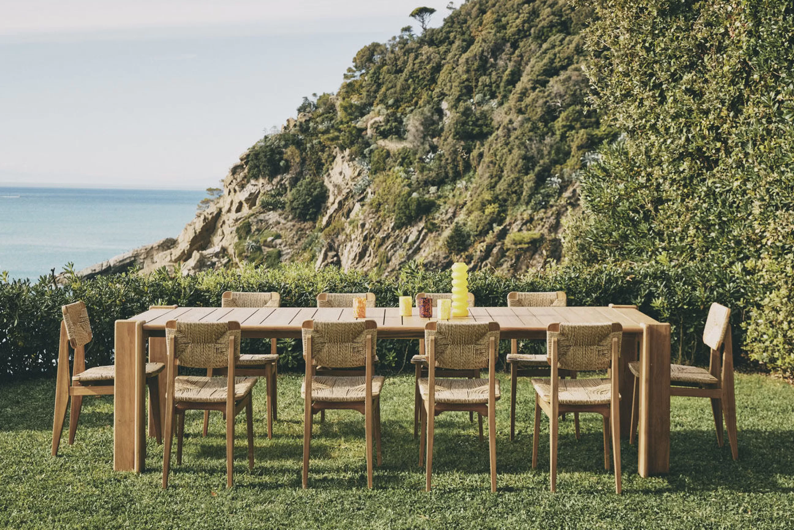 Tables De Jardin>Gubi Table Rectangulaire Atmosfera Bois Naturel / 209 X 105 Cm - 6 Personnes / Teck - Teck Naturel