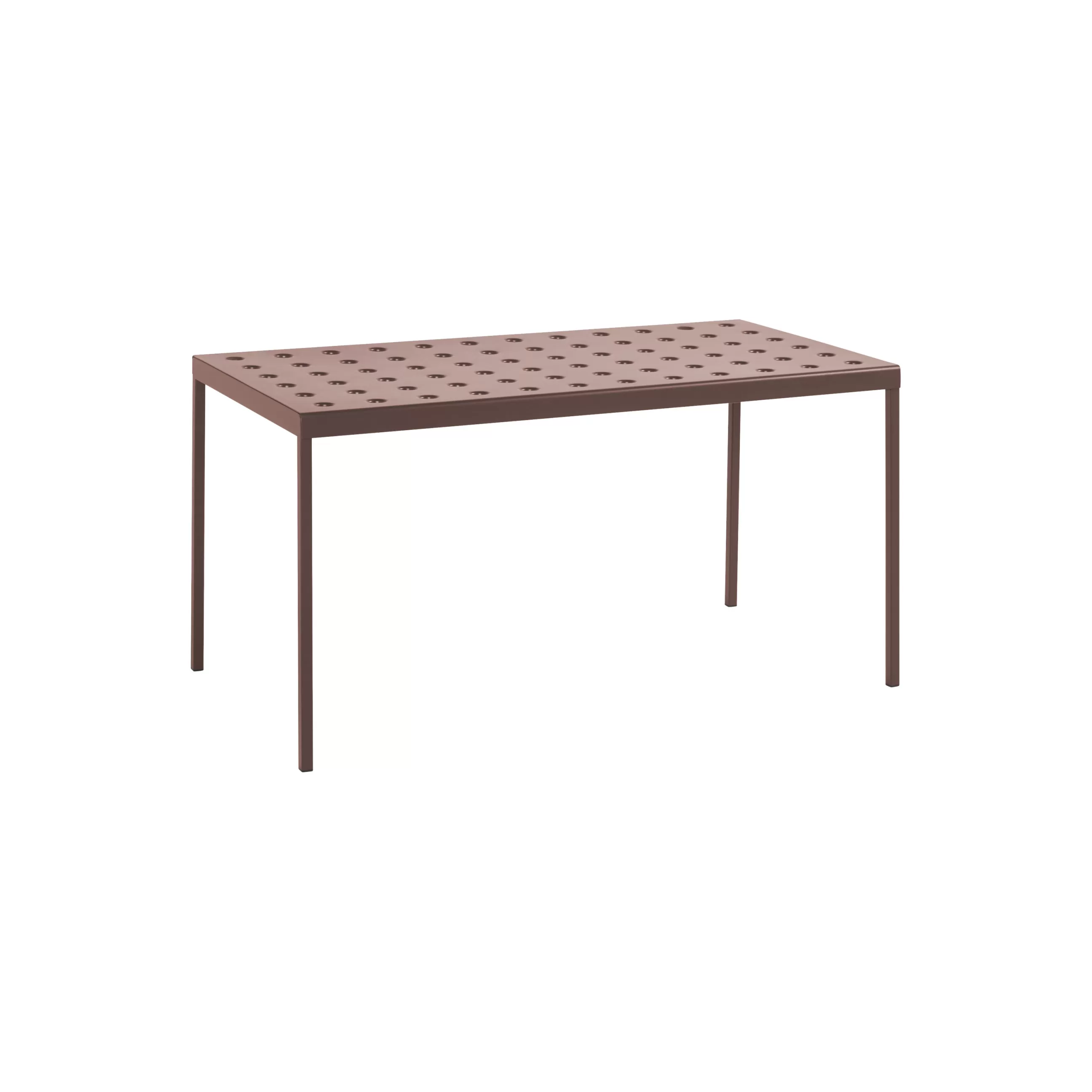 Tables De Jardin>Hay Table Rectangulaire Balcony Metal Rouge / 144 X 76 Cm - Rouge Oxyde