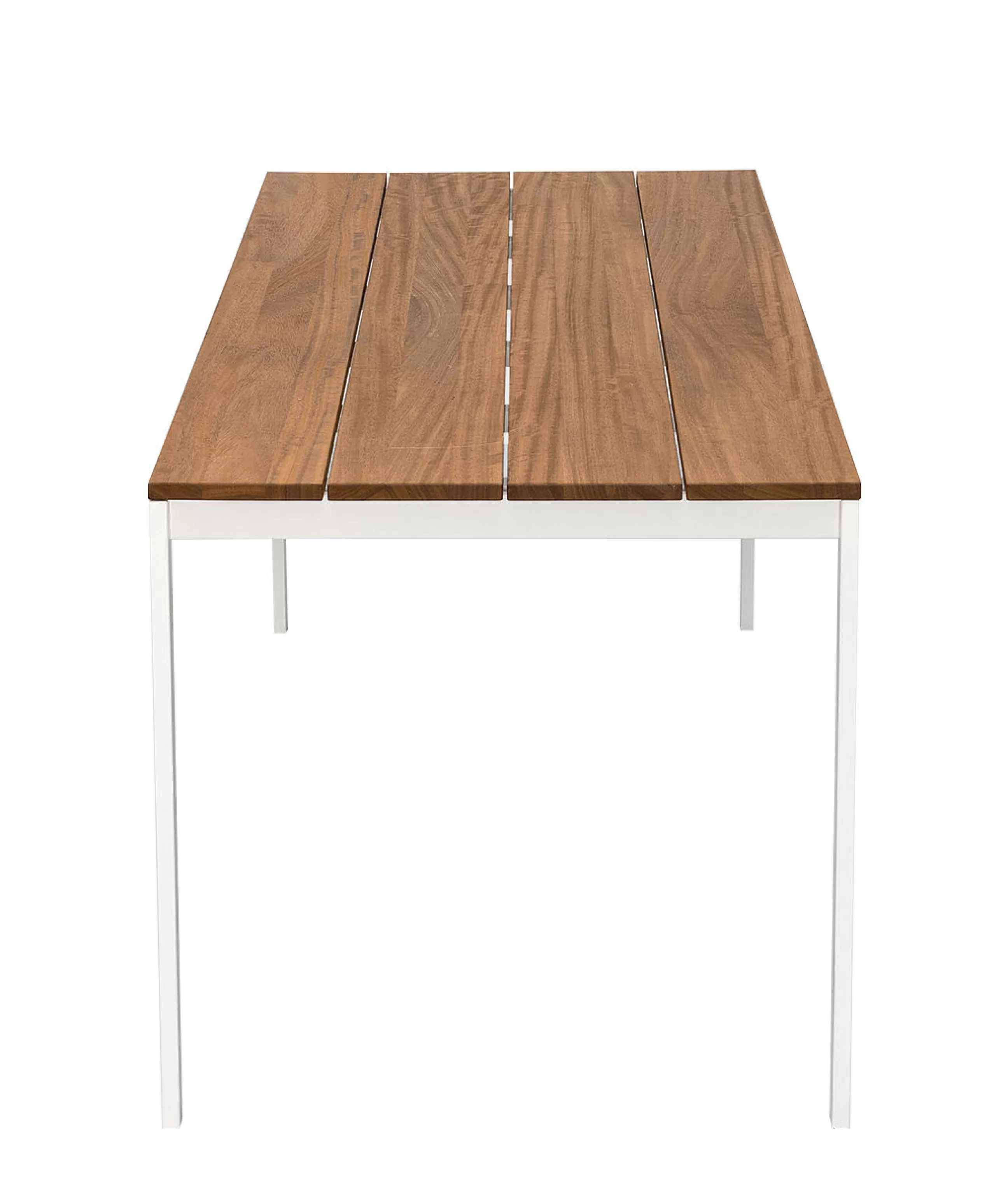 Tables De Jardin>Kristalia Table Rectangulaire Be-Easy Metal Blanc Bois Naturel / Teck - 200 X 79 Cm - Blanc - Teck Naturel