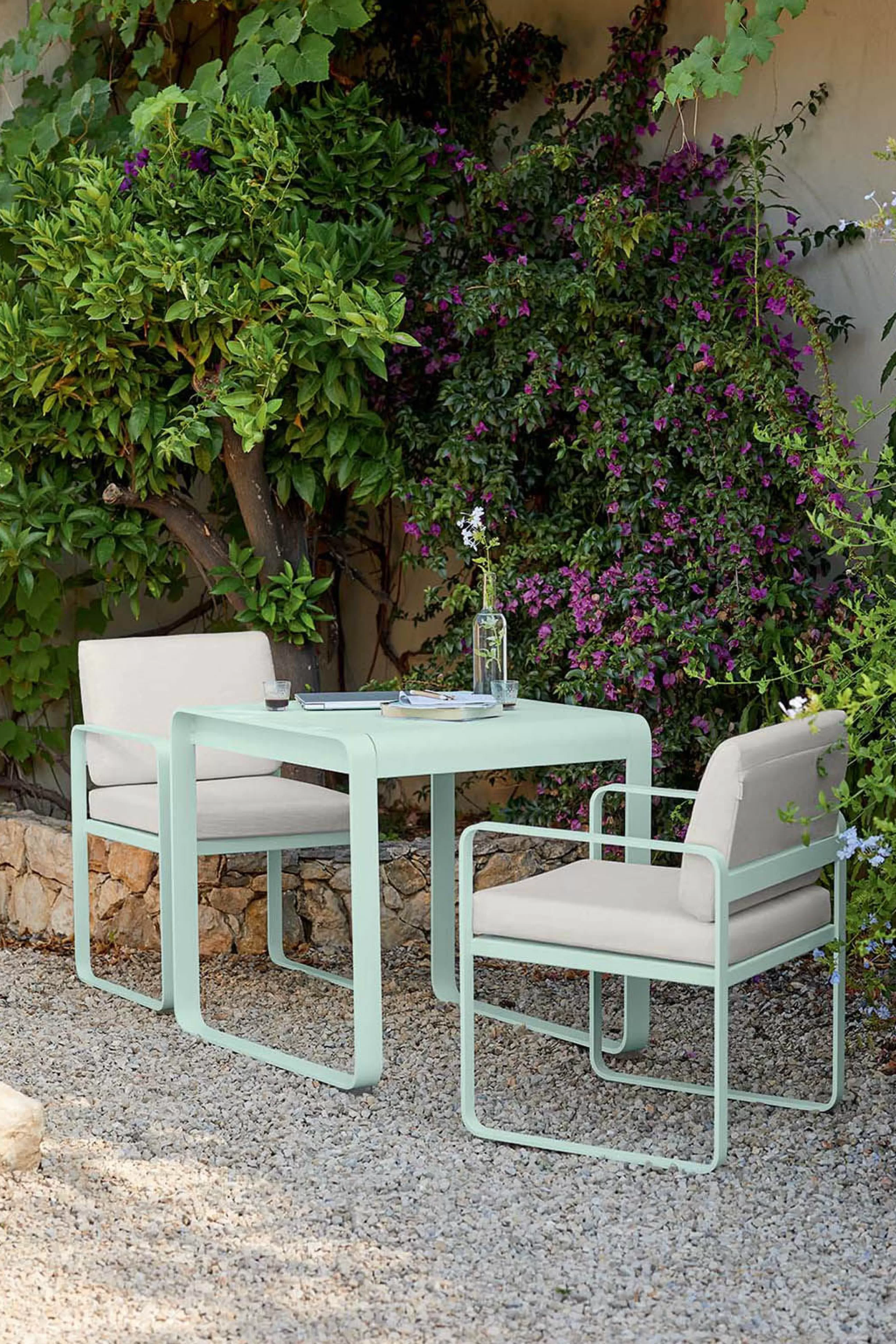 Tables De Jardin>Fermob Table Rectangulaire Bellevie Metal Rouge / 74 X 80 Cm - Cerise Noire