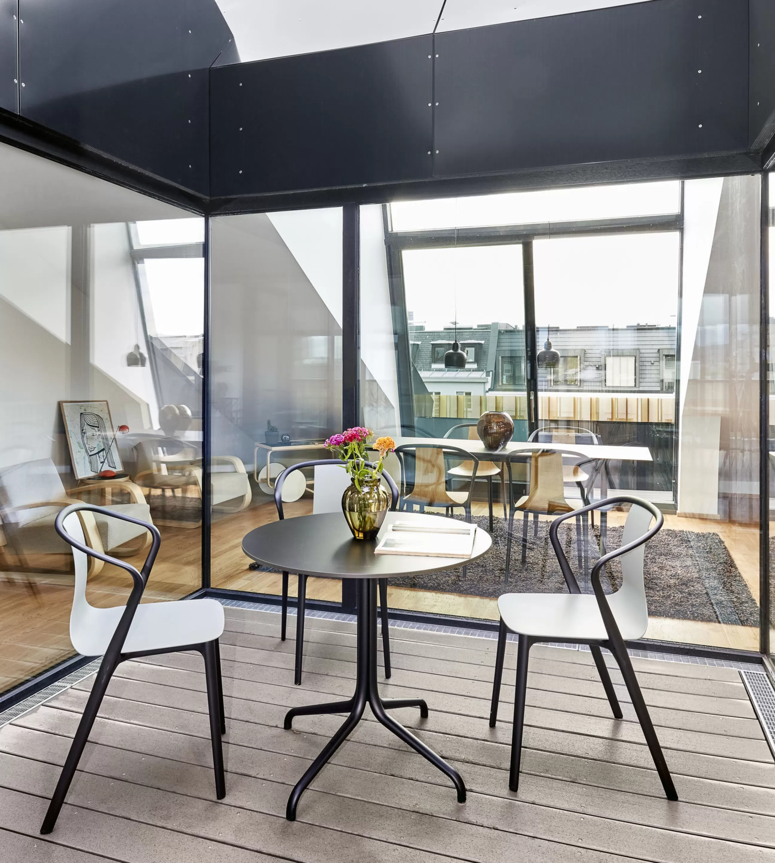 Tables De Jardin>Vitra Table Rectangulaire Belleville Outdoor Bois/ 300 X 75 Cm - Stratifie Massif - Noir