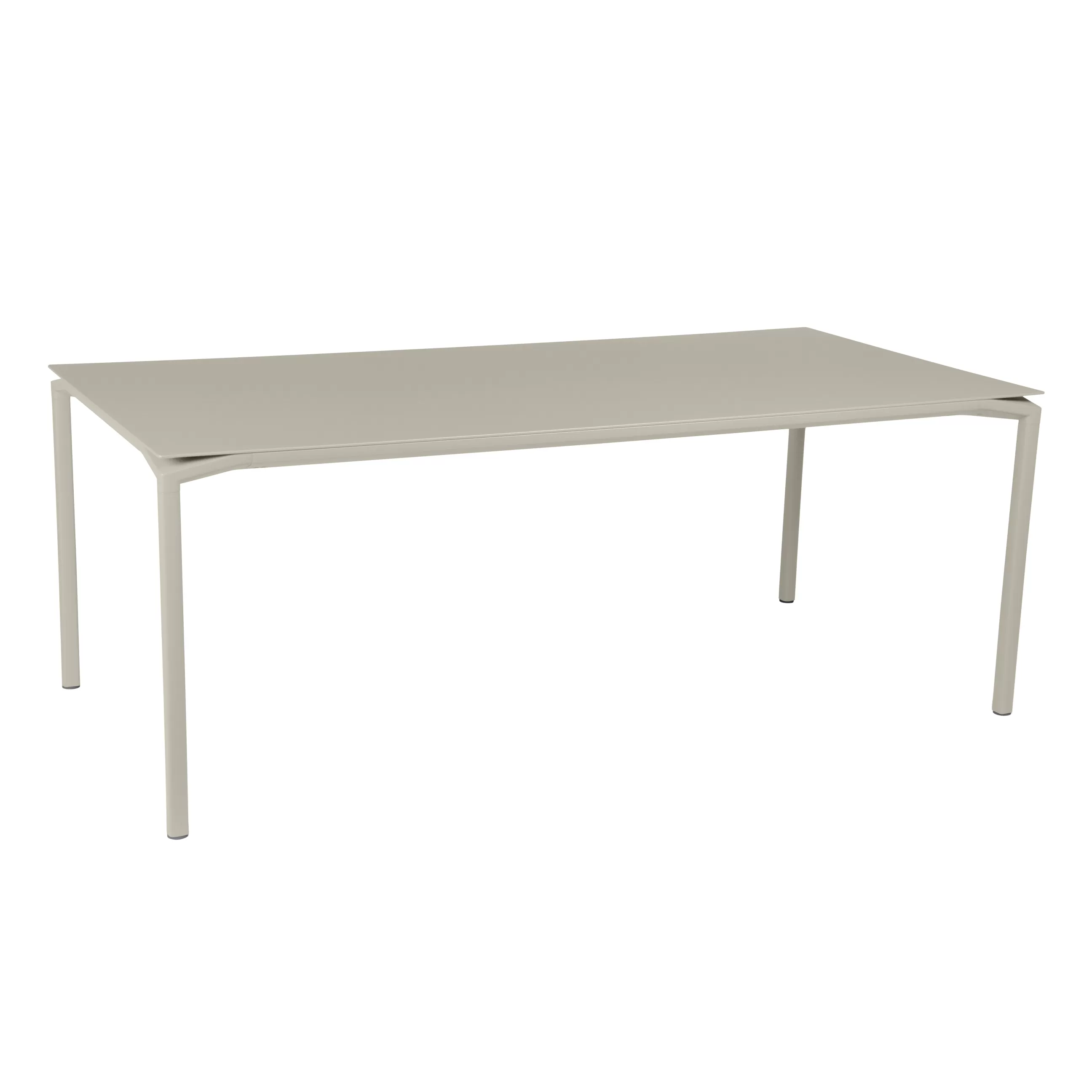 Tables De Jardin>Fermob Table Rectangulaire Calvi Metal Gris / 195 X 95 Cm - Aluminium / 10 A 12 Personnes - Plateau Demontable - Gris Argile