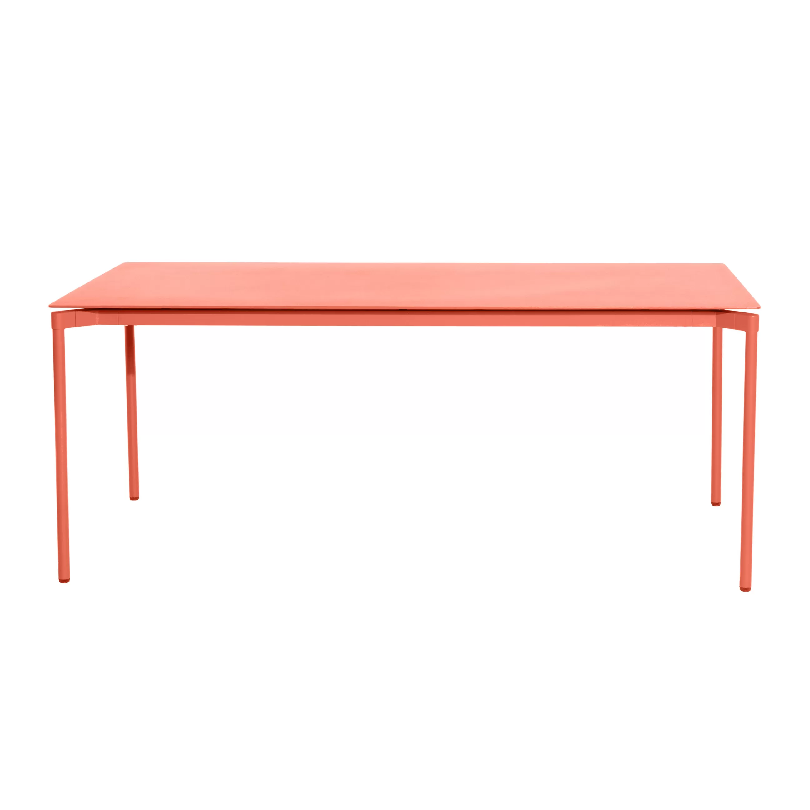 Tables De Jardin>Petite Friture Table Rectangulaire Fromme Metal Rose Orange / Aluminium - 180 X 90 Cm - Corail