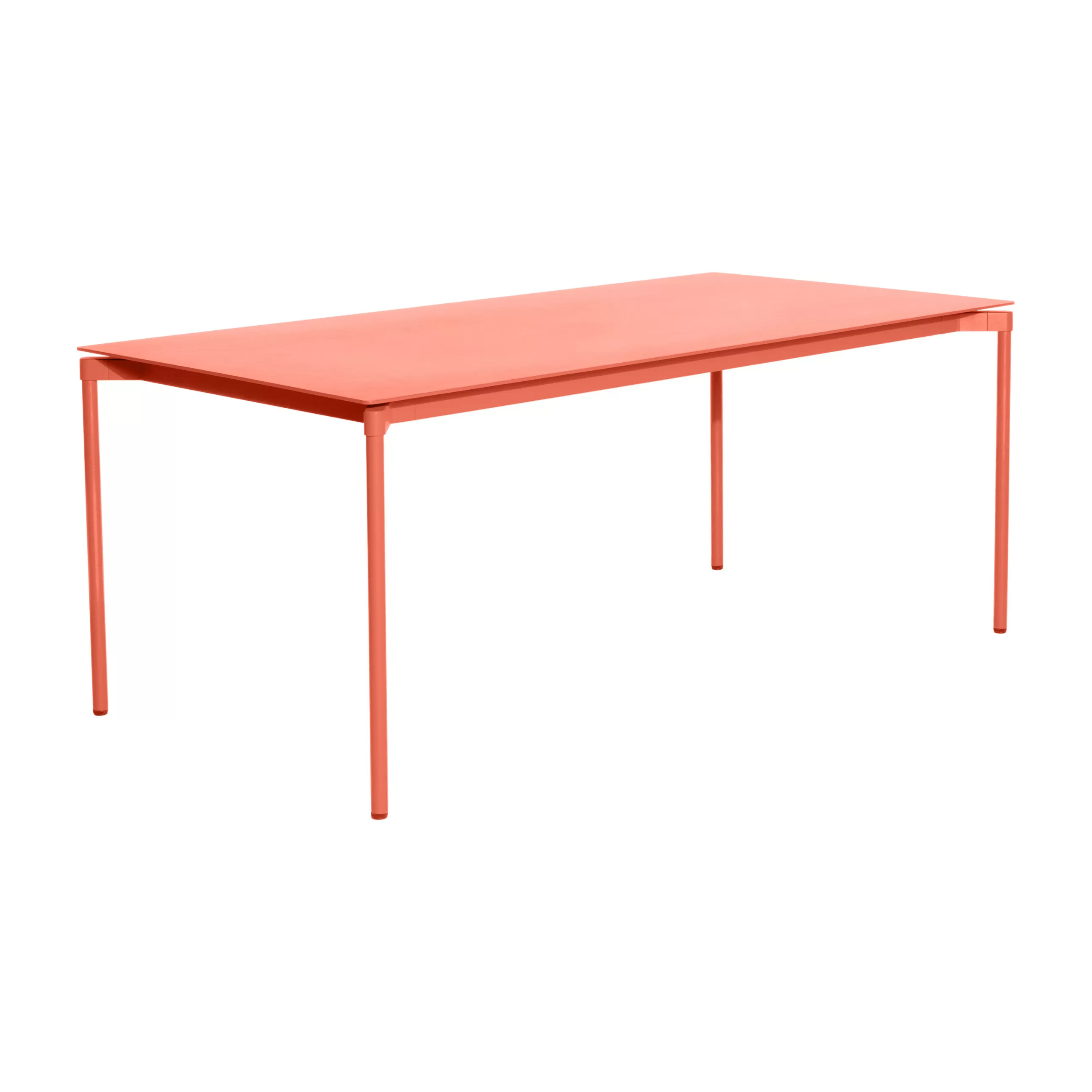 Tables De Jardin>Petite Friture Table Rectangulaire Fromme Metal Rose Orange / Aluminium - 180 X 90 Cm - Corail