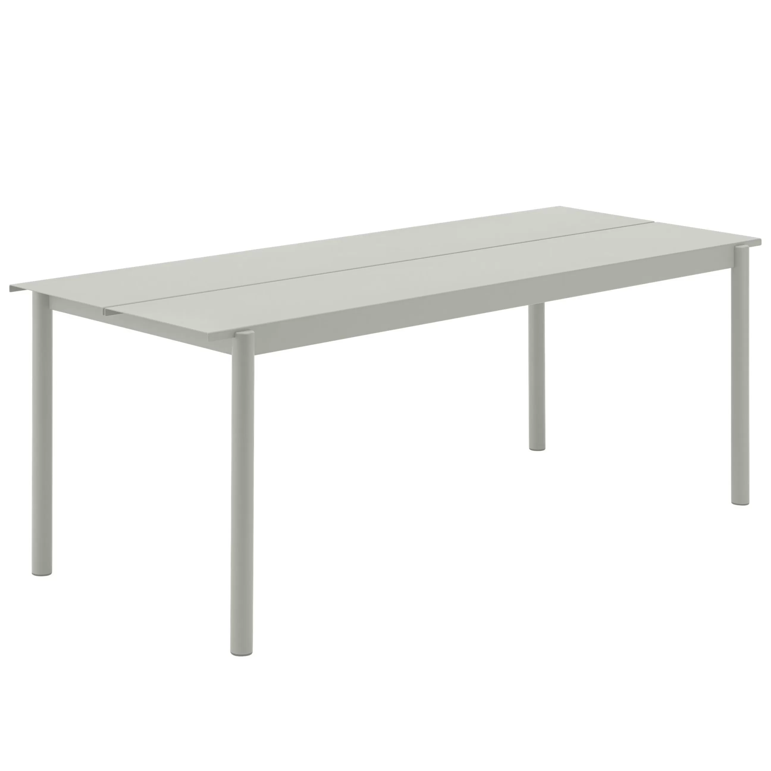 Tables De Jardin>Muuto Table Rectangulaire Linear Metal Gris /  200 X 75 Cm - Gris Clair