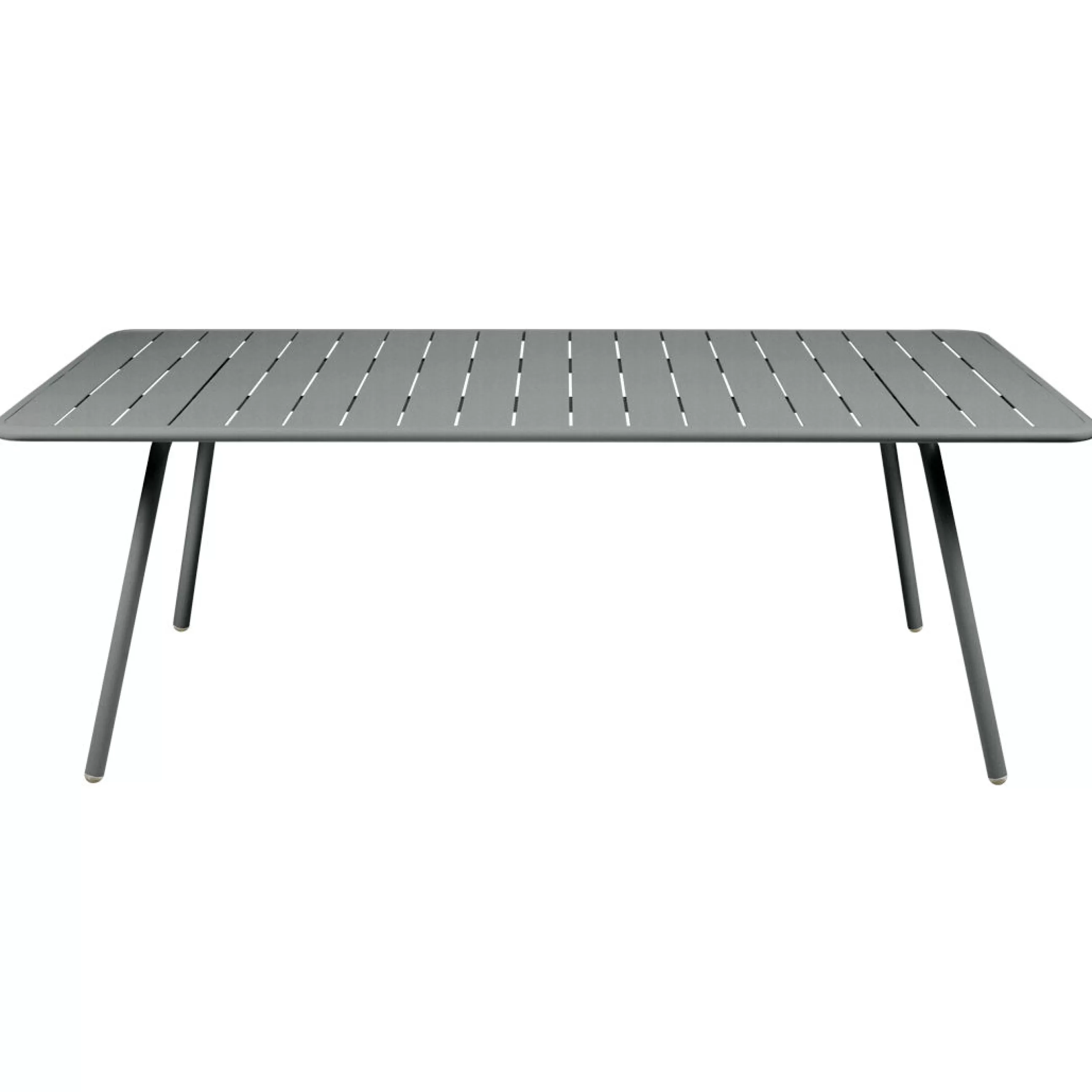 Tables De Jardin>Fermob Table Rectangulaire Luxembourg Metal Gris / 8 Personnes - 207 X 100 Cm - Aluminium - Gris Lapilli