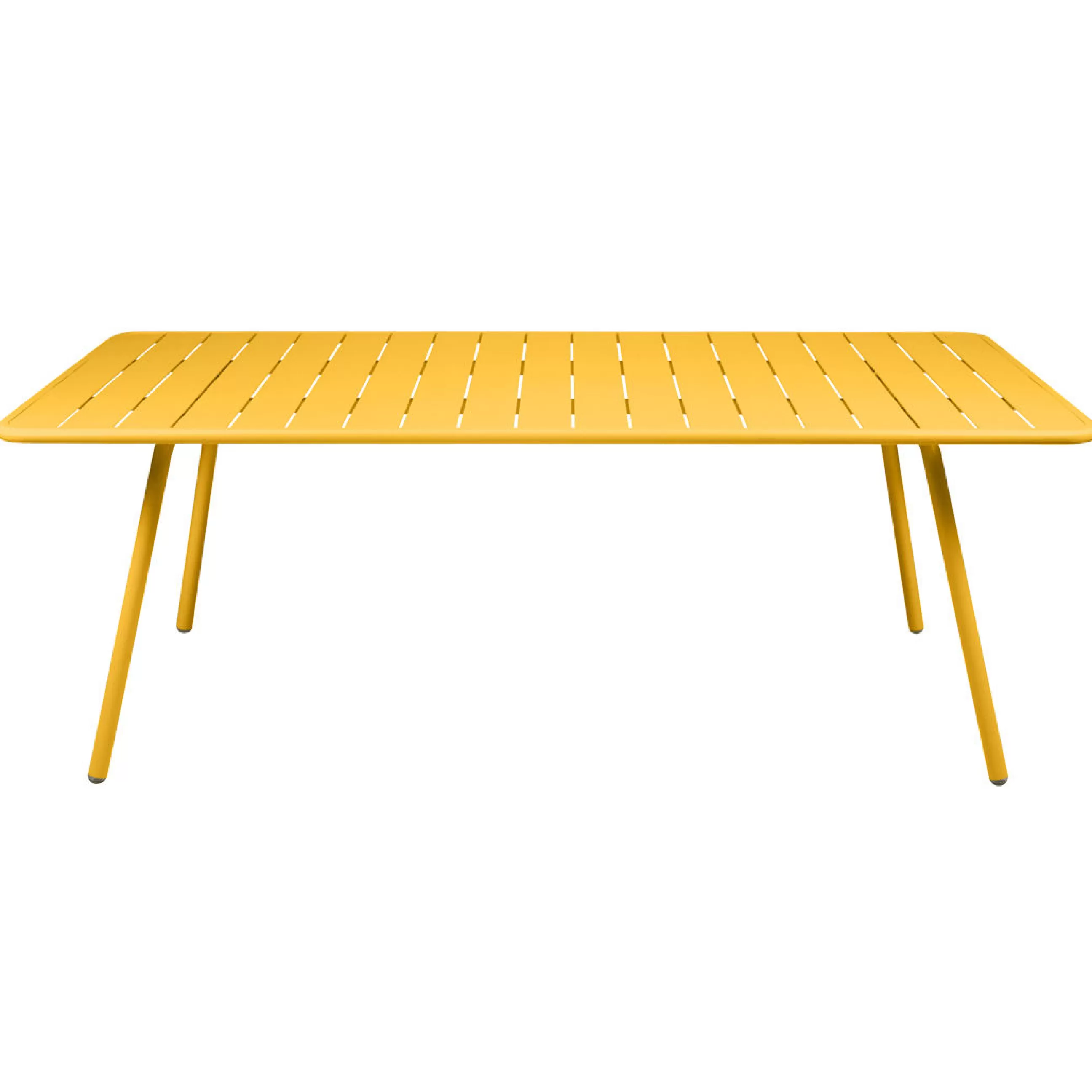 Tables>Fermob Table Rectangulaire Luxembourg Metal Jaune / 8 Personnes - 207 X 100 Cm - Aluminium - Miel Texture