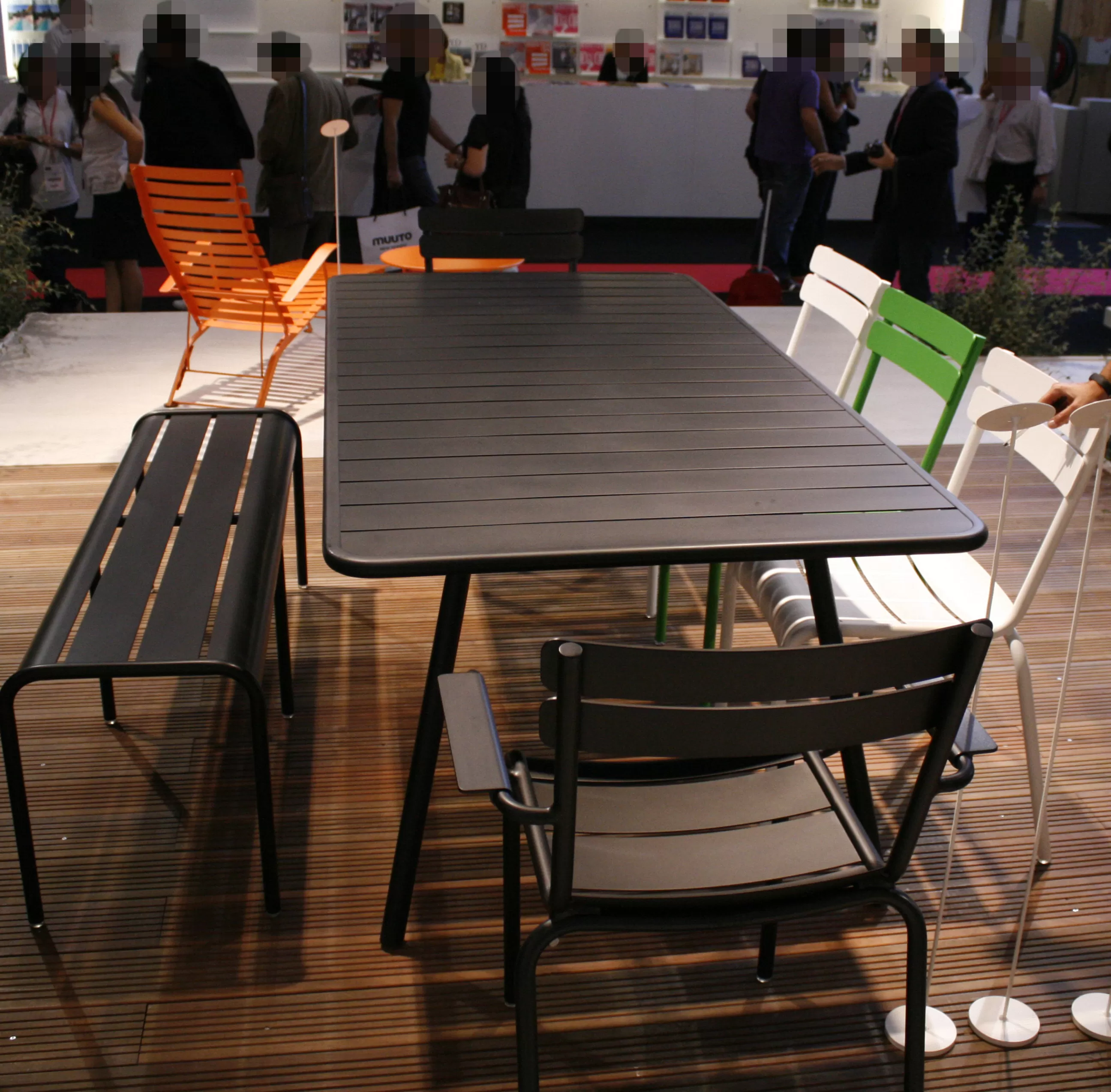 Tables>Fermob Table Rectangulaire Luxembourg Metal Marron Beige / 8 Personnes - 207 X 100 Cm - Aluminium - Muscade