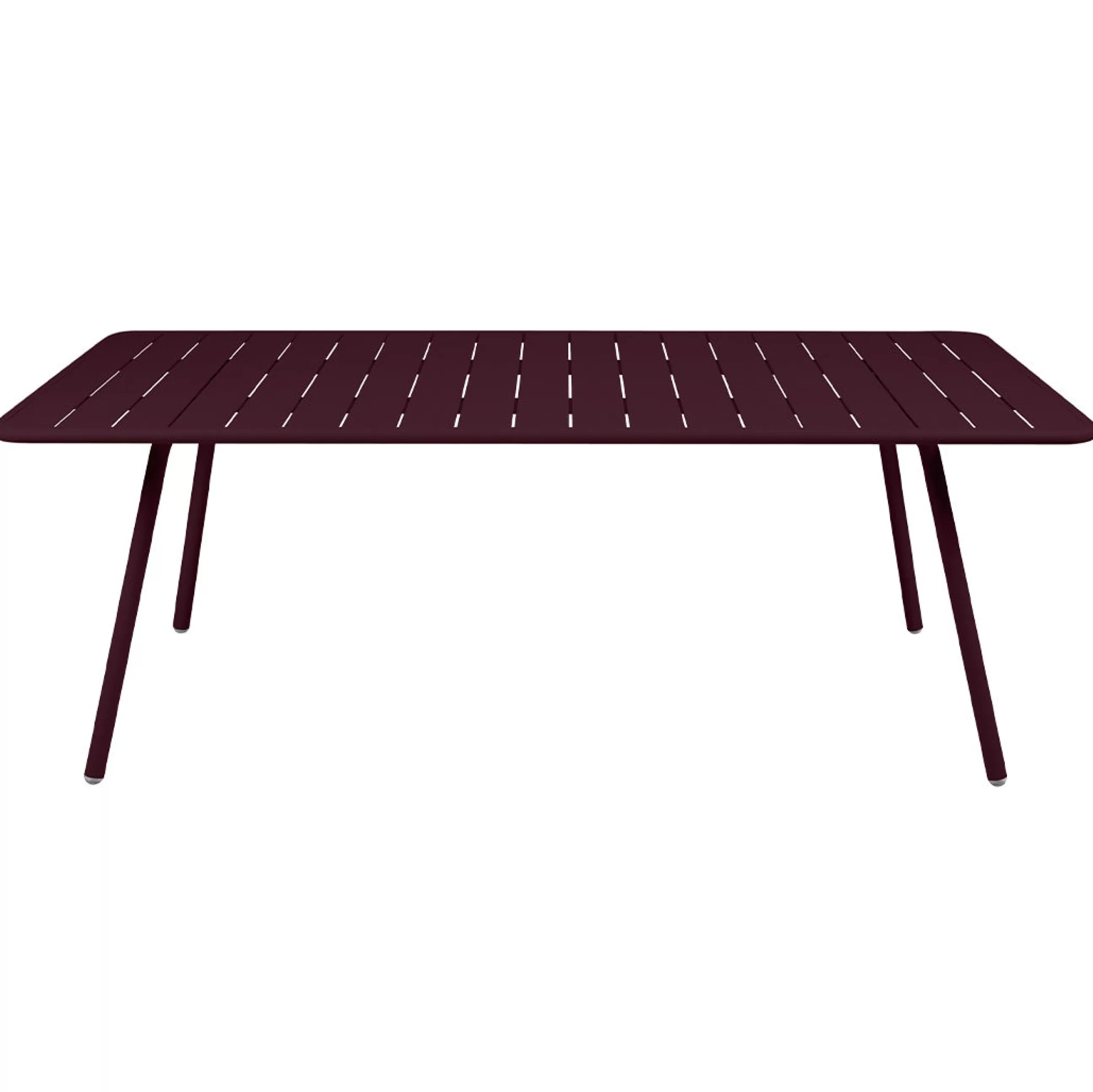 Tables>Fermob Table Rectangulaire Luxembourg Metal Rouge / 8 Personnes - 207 X 100 Cm - Aluminium - Cerise Noire