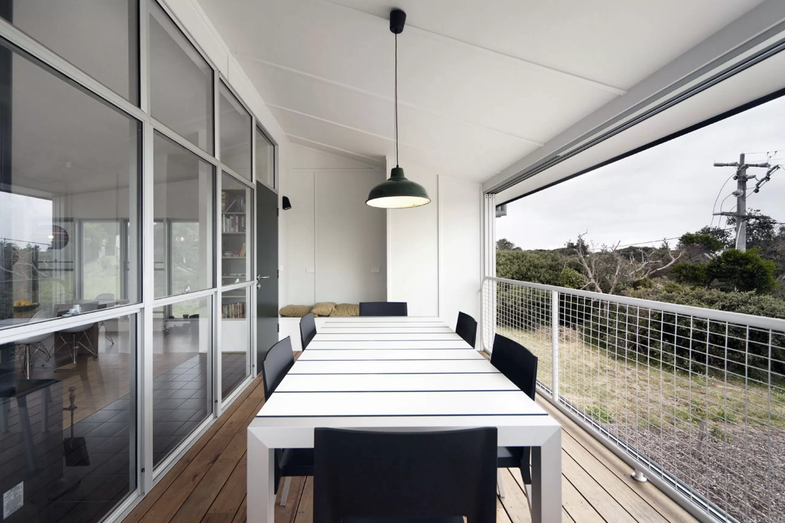 Tables De Jardin>Kristalia Table Rectangulaire Sushi Outdoor Metal Plastique Bois / Lattes Fenix - L 180 Cm - Blanc
