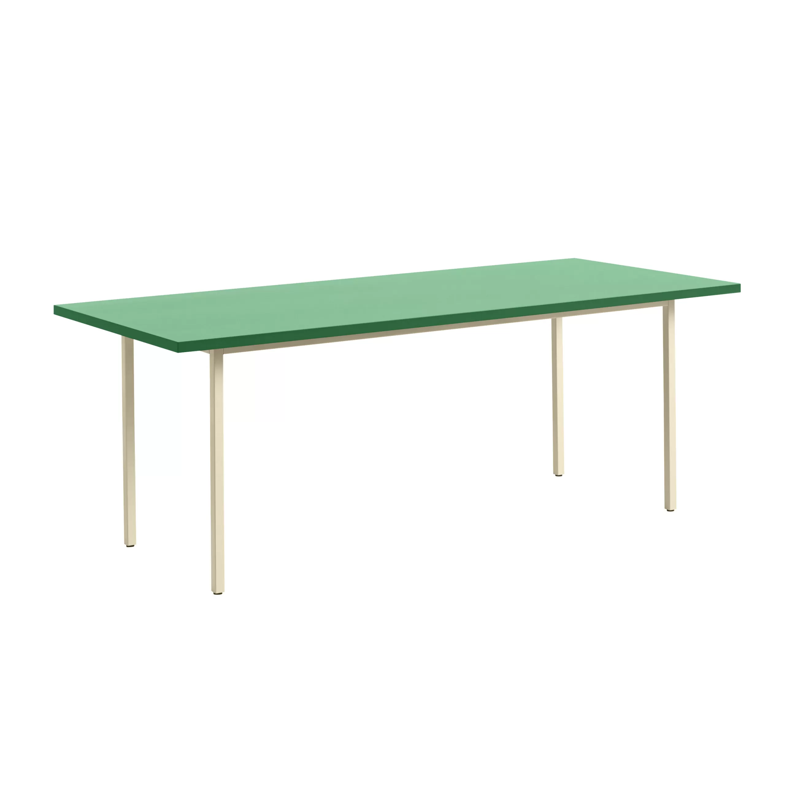 Tables>Hay Table Rectangulaire Two-Colour Bois Vert / 200 X 90 Cm - Mdf Valchromat® - Ivoire - Vert Menthe