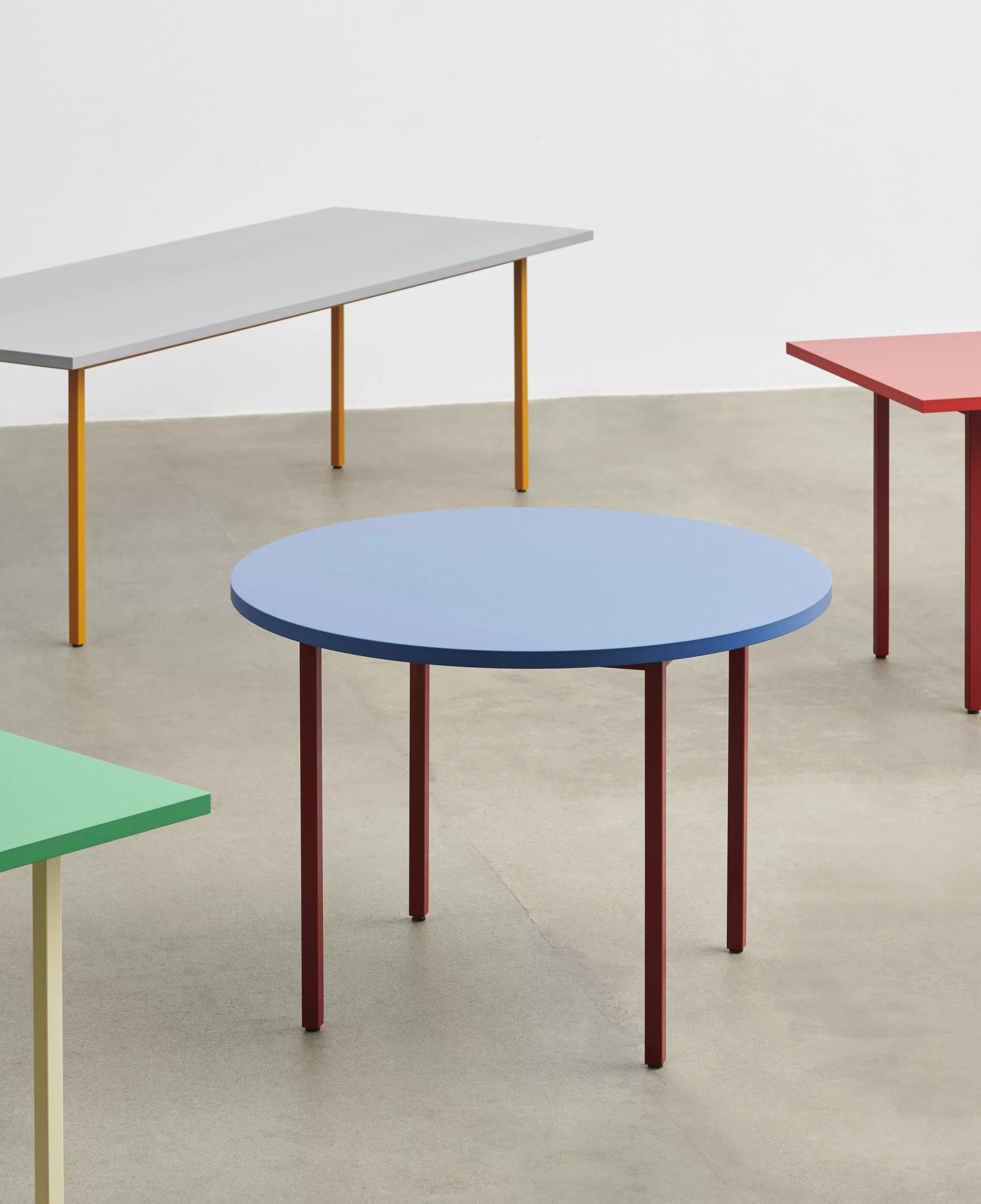 Tables>Hay Table Rectangulaire Two-Colour Bois Vert / 200 X 90 Cm - Mdf Valchromat® - Ivoire - Vert Menthe
