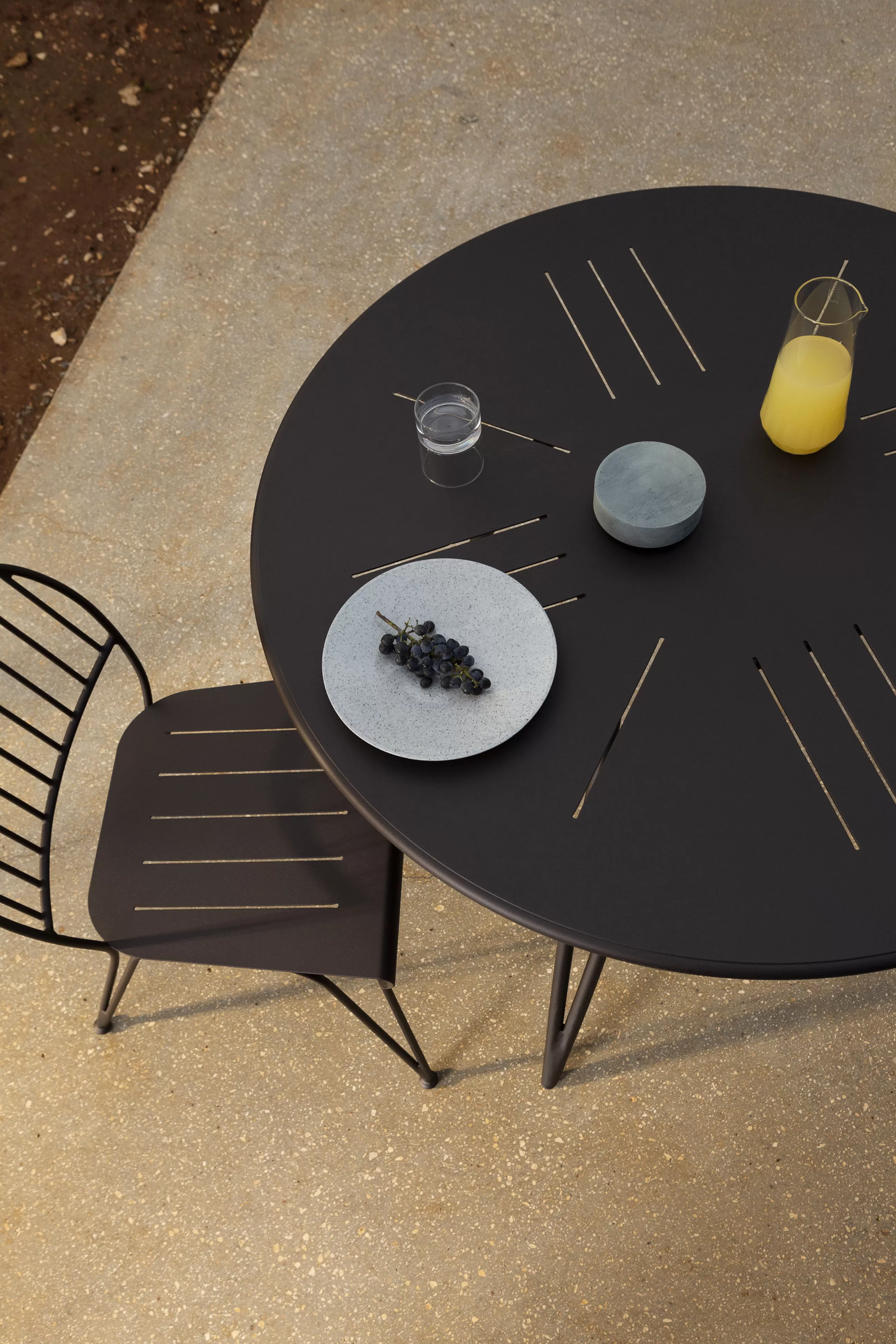 Tables De Jardin>Unopiu Table Ronde Ariete Marron Metal / O 110 - Bronze