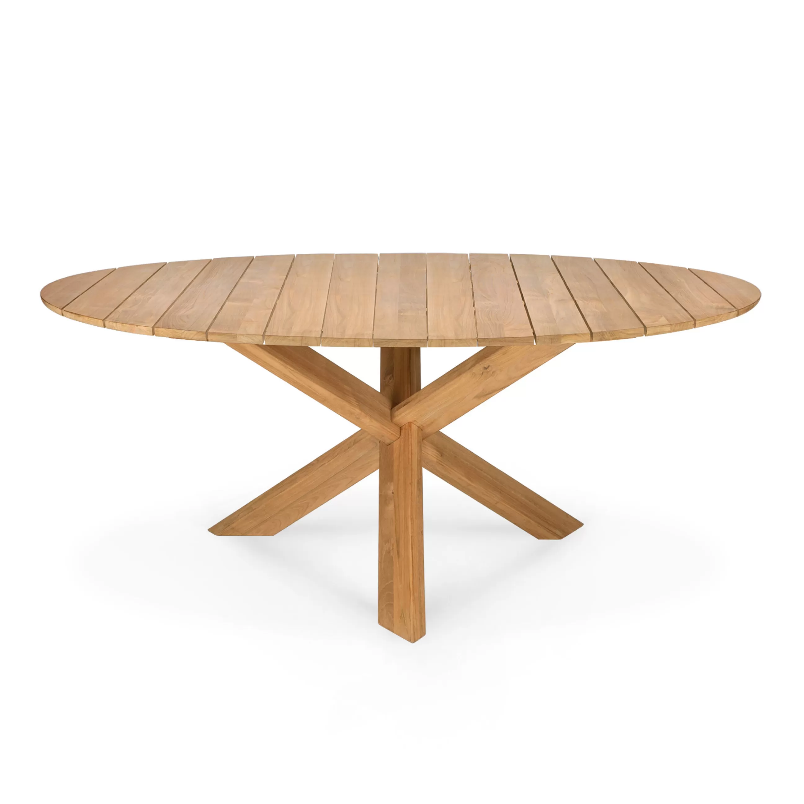 Tables De Jardin>Ethnicraft Table Ronde Circle Outdoor Bois Naturel / - O 163 Cm / 6 Personnes - Teck