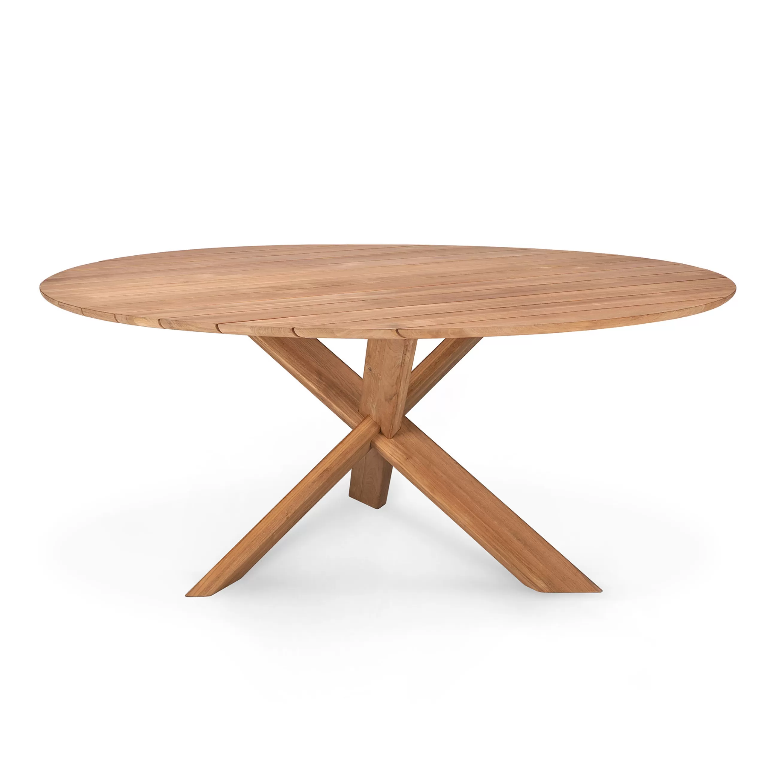 Tables De Jardin>Ethnicraft Table Ronde Circle Outdoor Bois Naturel / - O 163 Cm / 6 Personnes - Teck