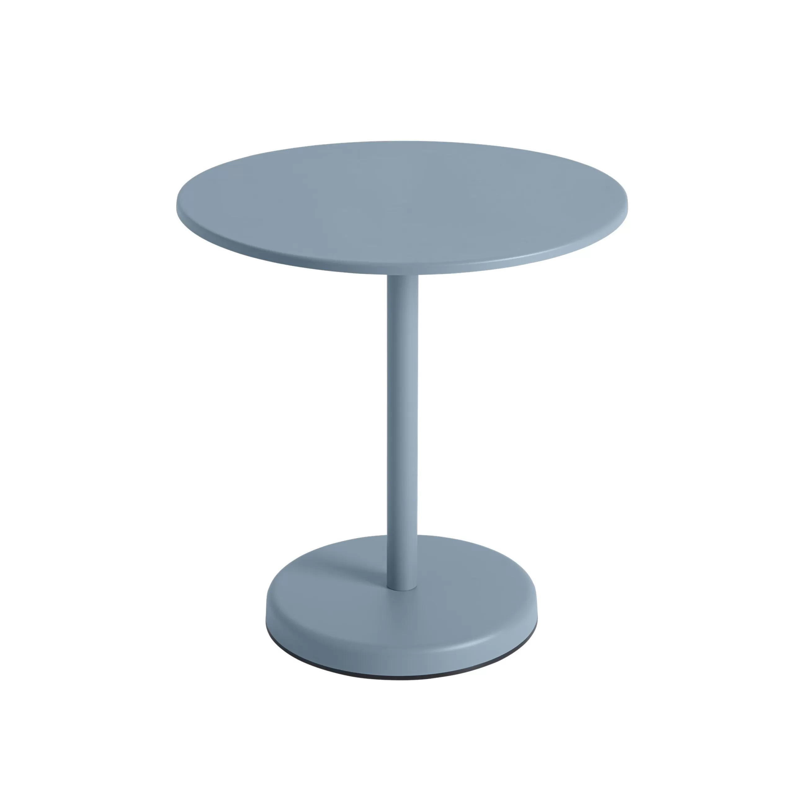 Tables De Jardin>Muuto Table Ronde Linear Cafe Metal Bleu / O 70 Cm - Bleu Clair