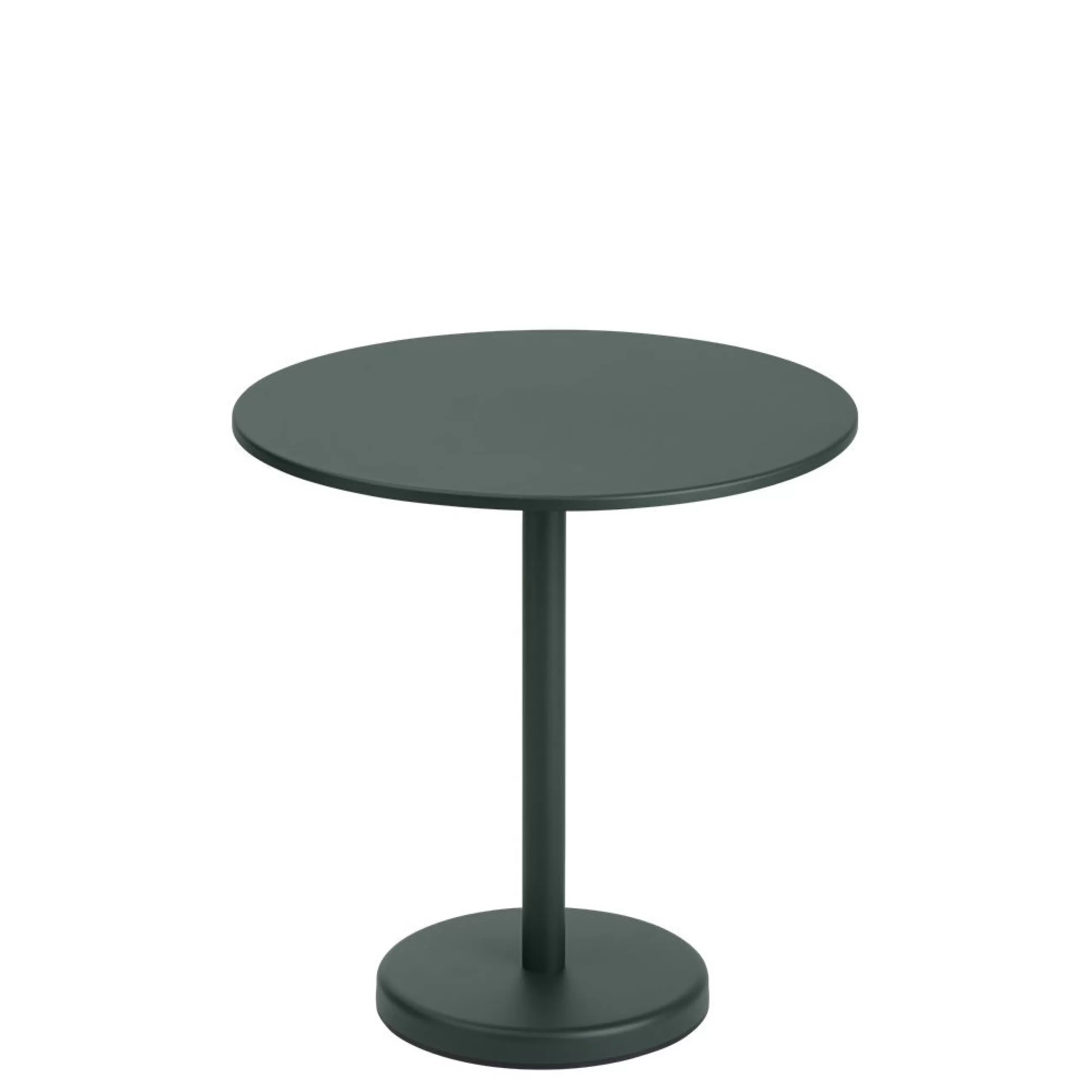 Tables De Jardin>Muuto Table Ronde Linear Cafe Metal Vert / O 70 Cm - Vert Fonce