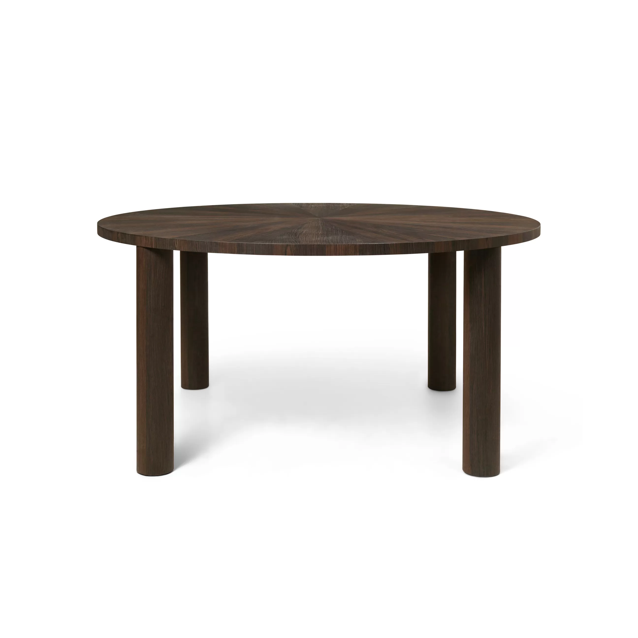 Tables>Ferm Living Table Ronde Post Marron Bois Naturel / O 150 X H 73 Cm -  Marqueterie Faite Main - Chene Fume